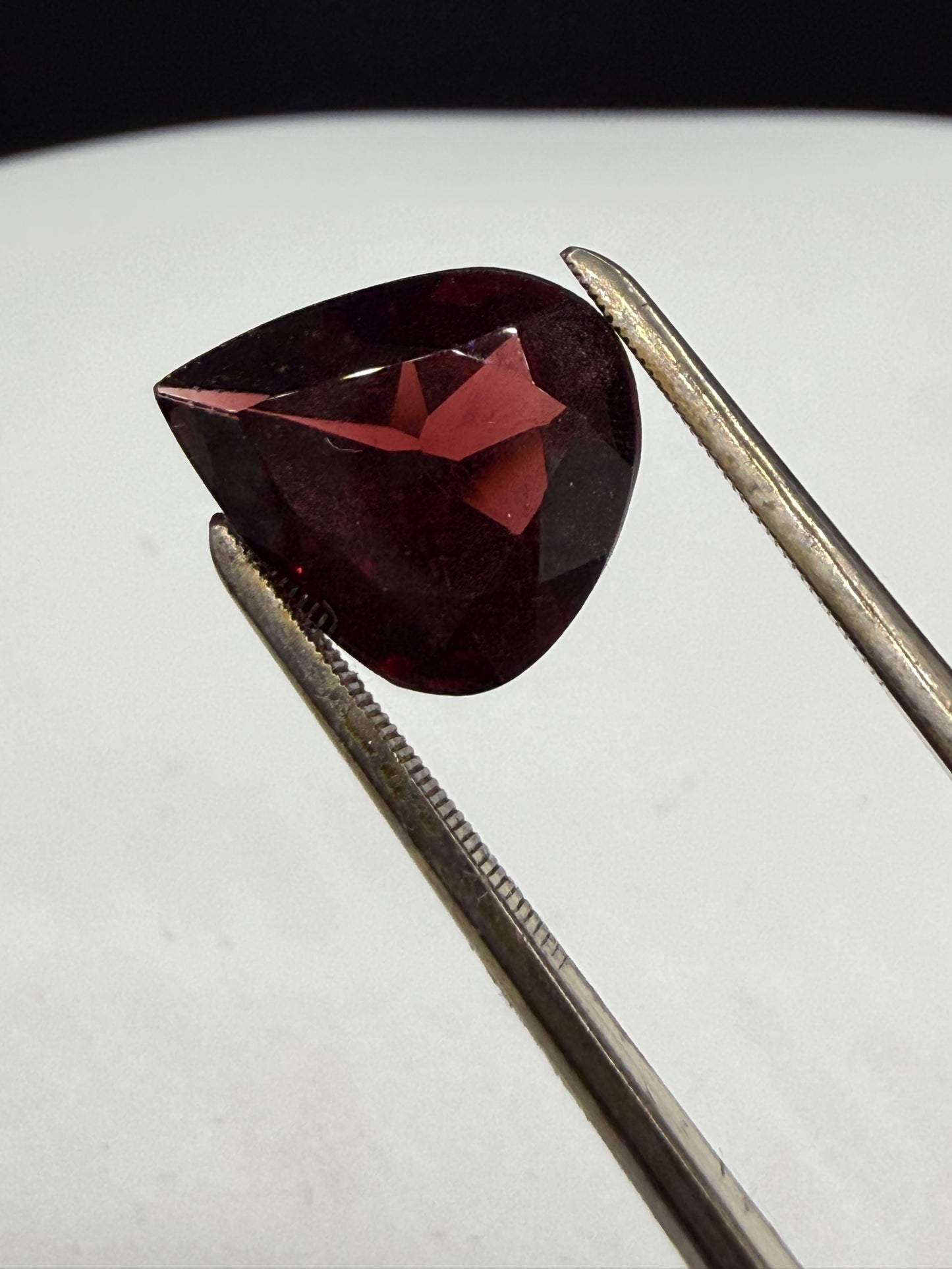 Natural Garnet 6.38 Carat Pear Cut 11.2 x 9.5 MM Deep Red Loose Gemstone Flawless