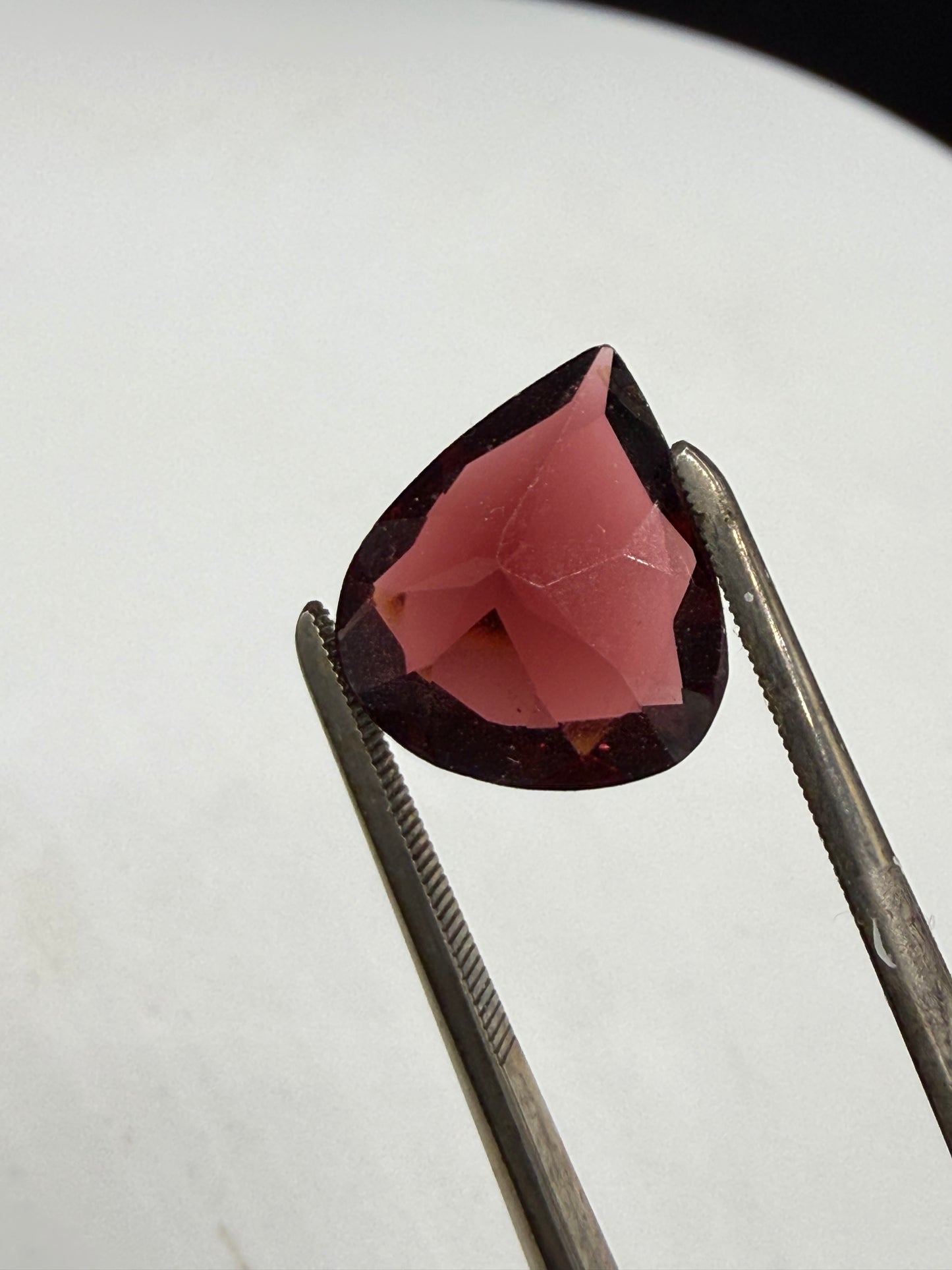 Natural Garnet 6.38 Carat Pear Cut 11.2 x 9.5 MM Deep Red Loose Gemstone Flawless