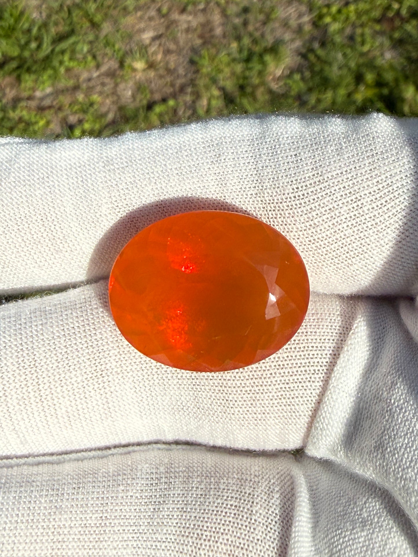 GIA Certified 28.27ct Natural Mexican Fire Opal | Vivid Orange | 24.81 x 20 mm World-Class Gem