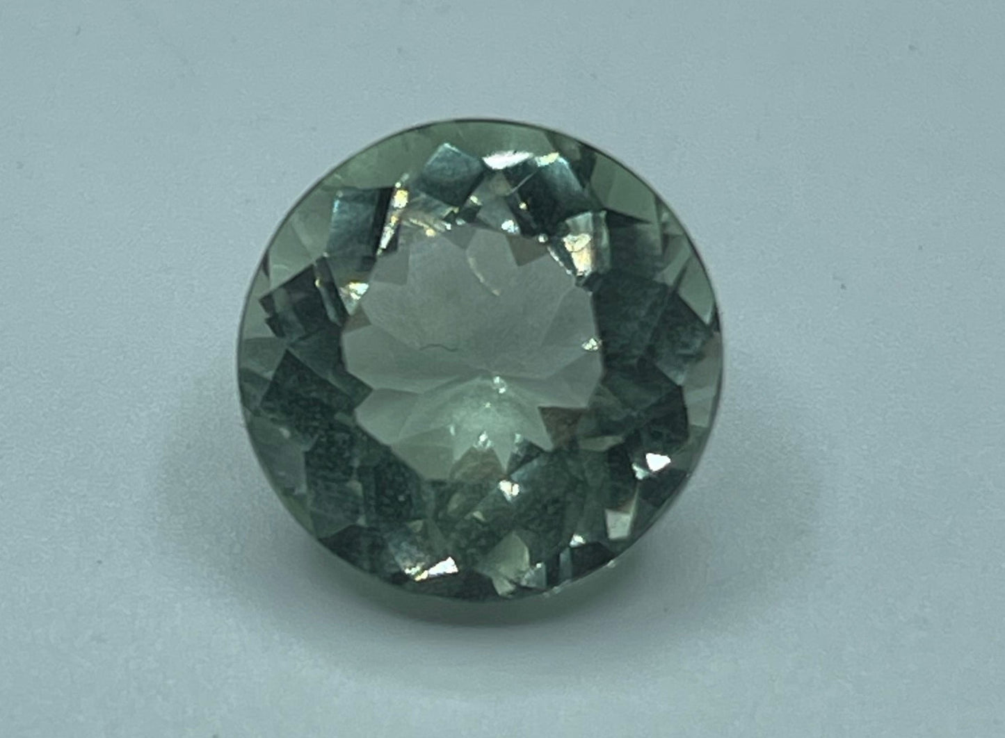 9.80 Carat Natural Green Amethyst Round Cut Loose Gemstone (14.1 x 14.1 x 9 MM)