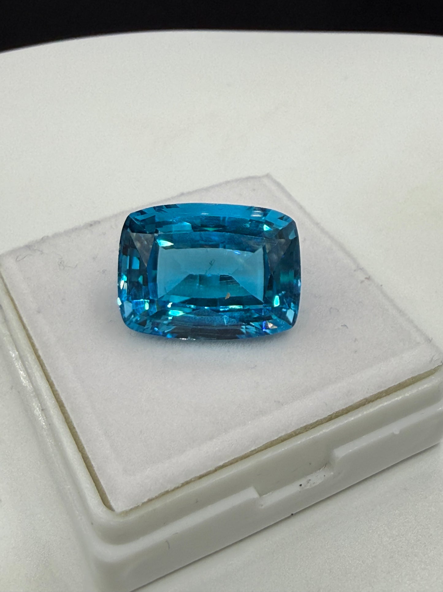 26.11 Ct Swiss Blue Topaz Emerald Cut Loose Gemstone | 19.5 x 14.6 MM