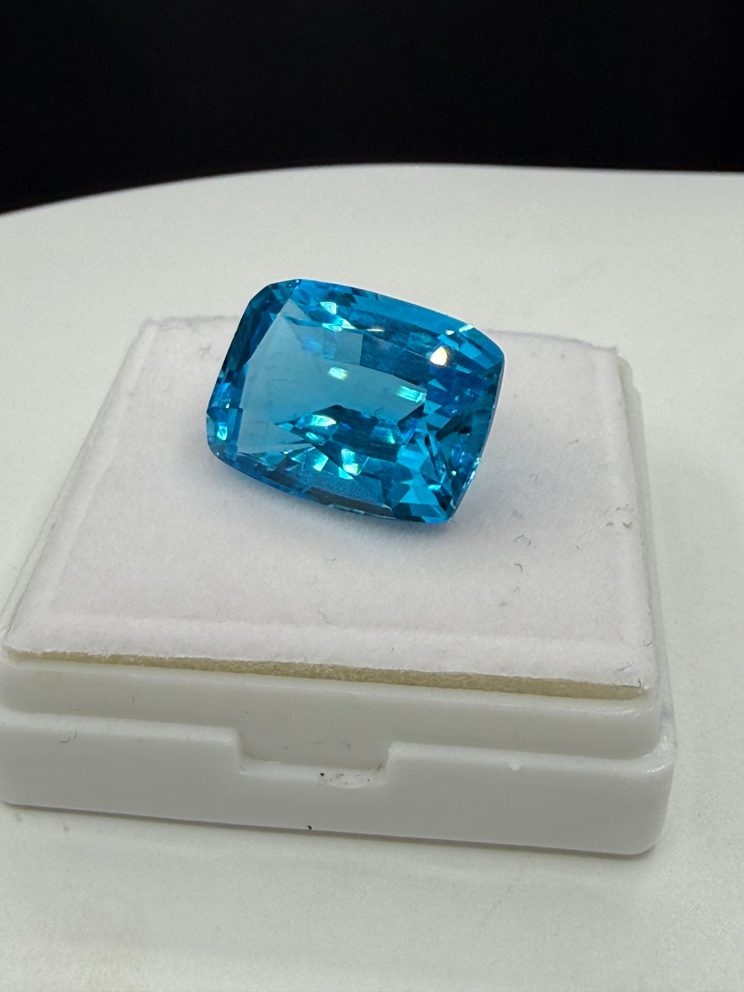 26.11 Ct Swiss Blue Topaz Emerald Cut Loose Gemstone | 19.5 x 14.6 MM