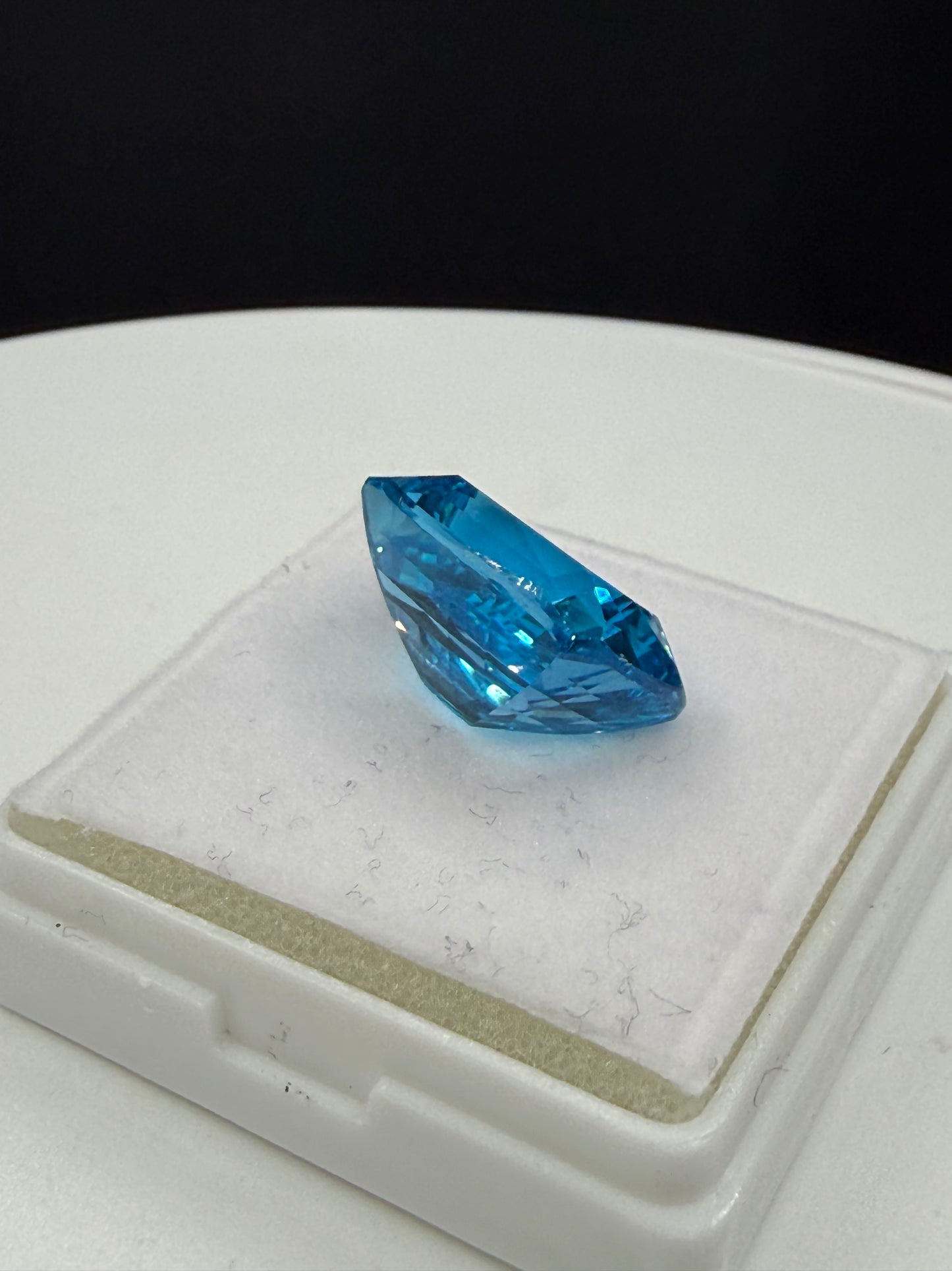 26.11 Ct Swiss Blue Topaz Emerald Cut Loose Gemstone | 19.5 x 14.6 MM