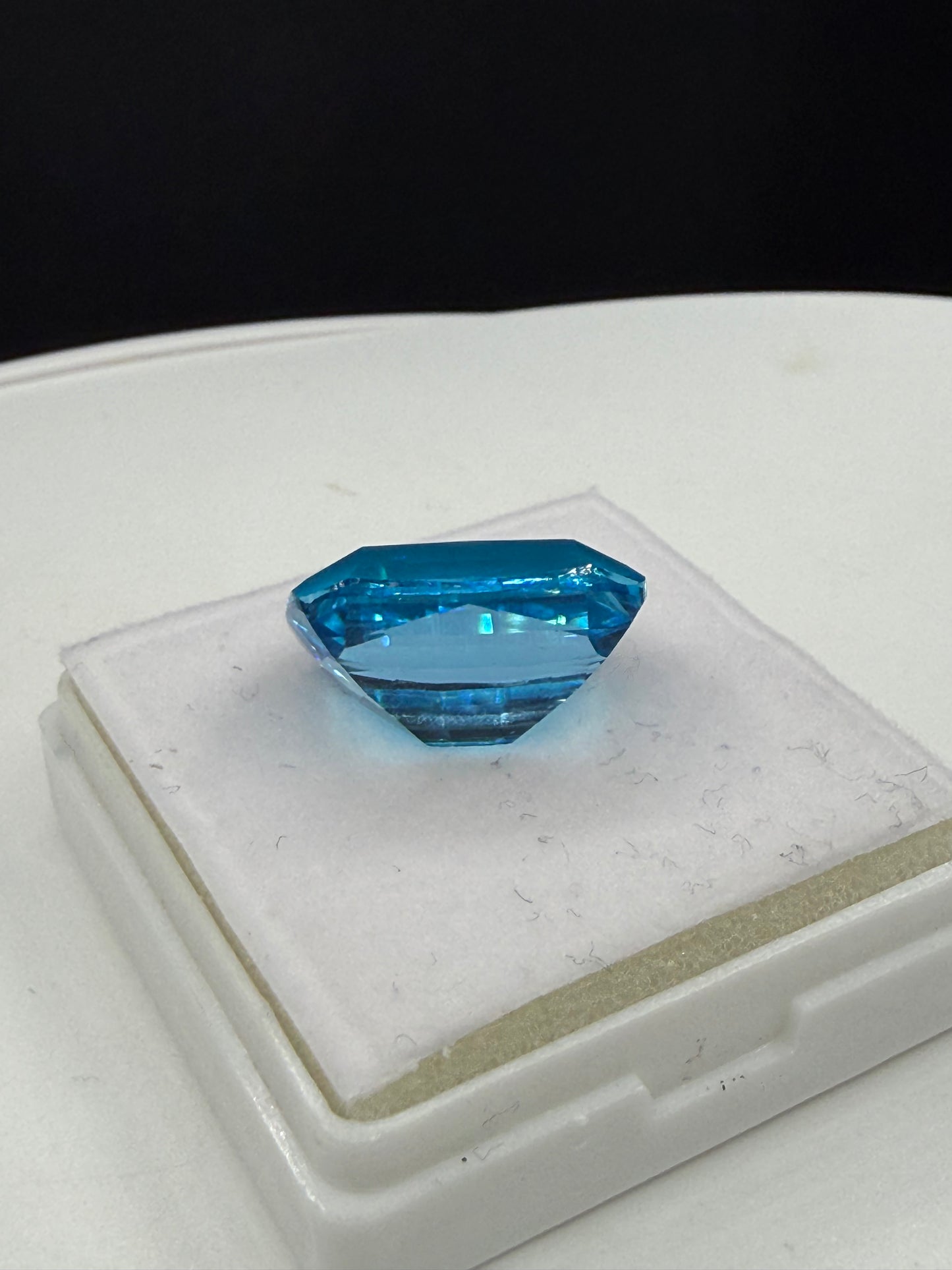 26.11 Ct Swiss Blue Topaz Emerald Cut Loose Gemstone | 19.5 x 14.6 MM