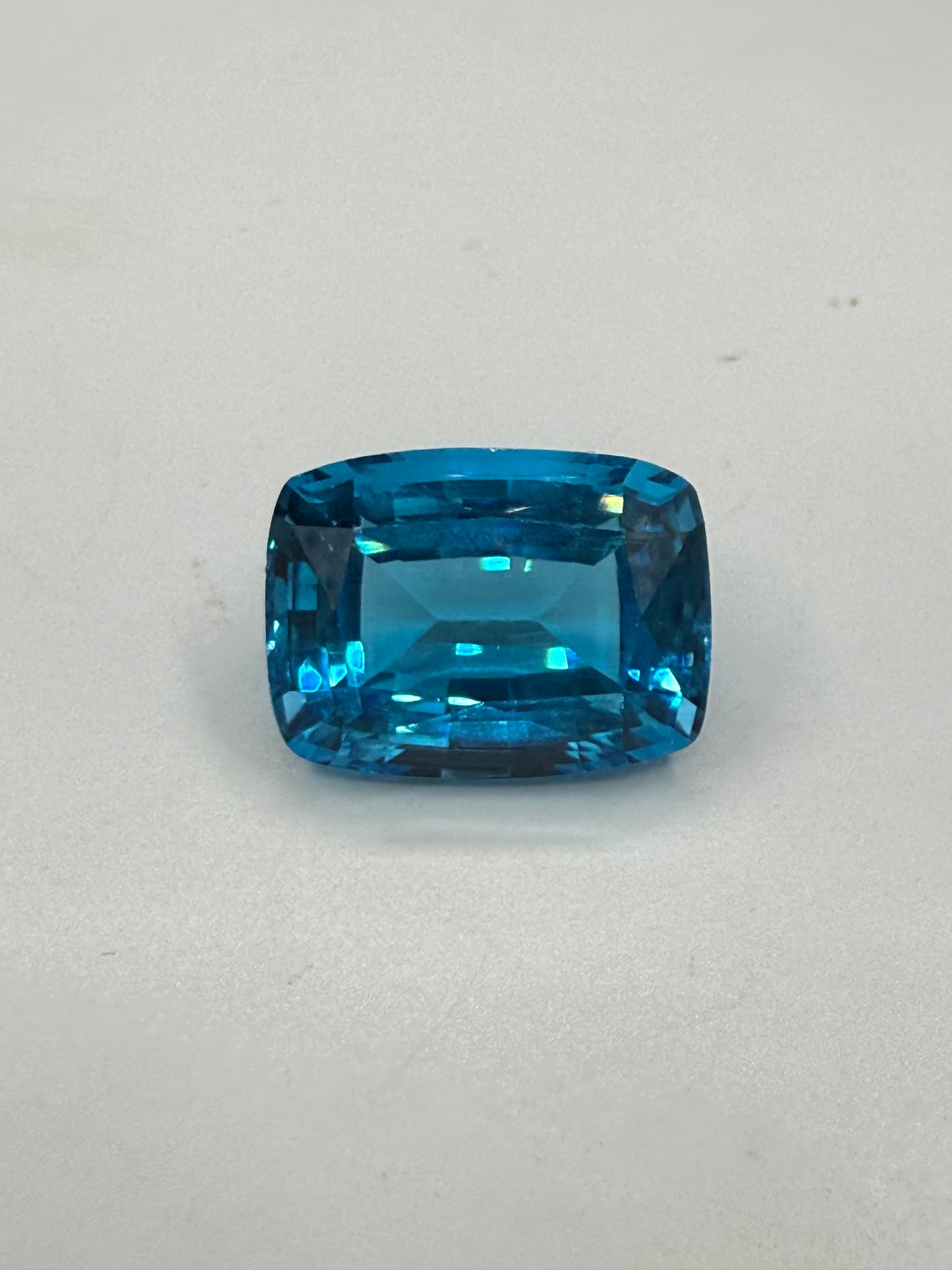 26.11 Ct Swiss Blue Topaz Emerald Cut Loose Gemstone | 19.5 x 14.6 MM
