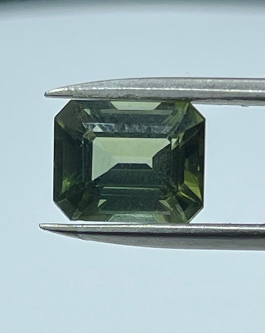 3.80 Carat Natural Green Tourmaline Emerald Cut Loose Gemstone (10 x 7.9 x 5.7 MM)