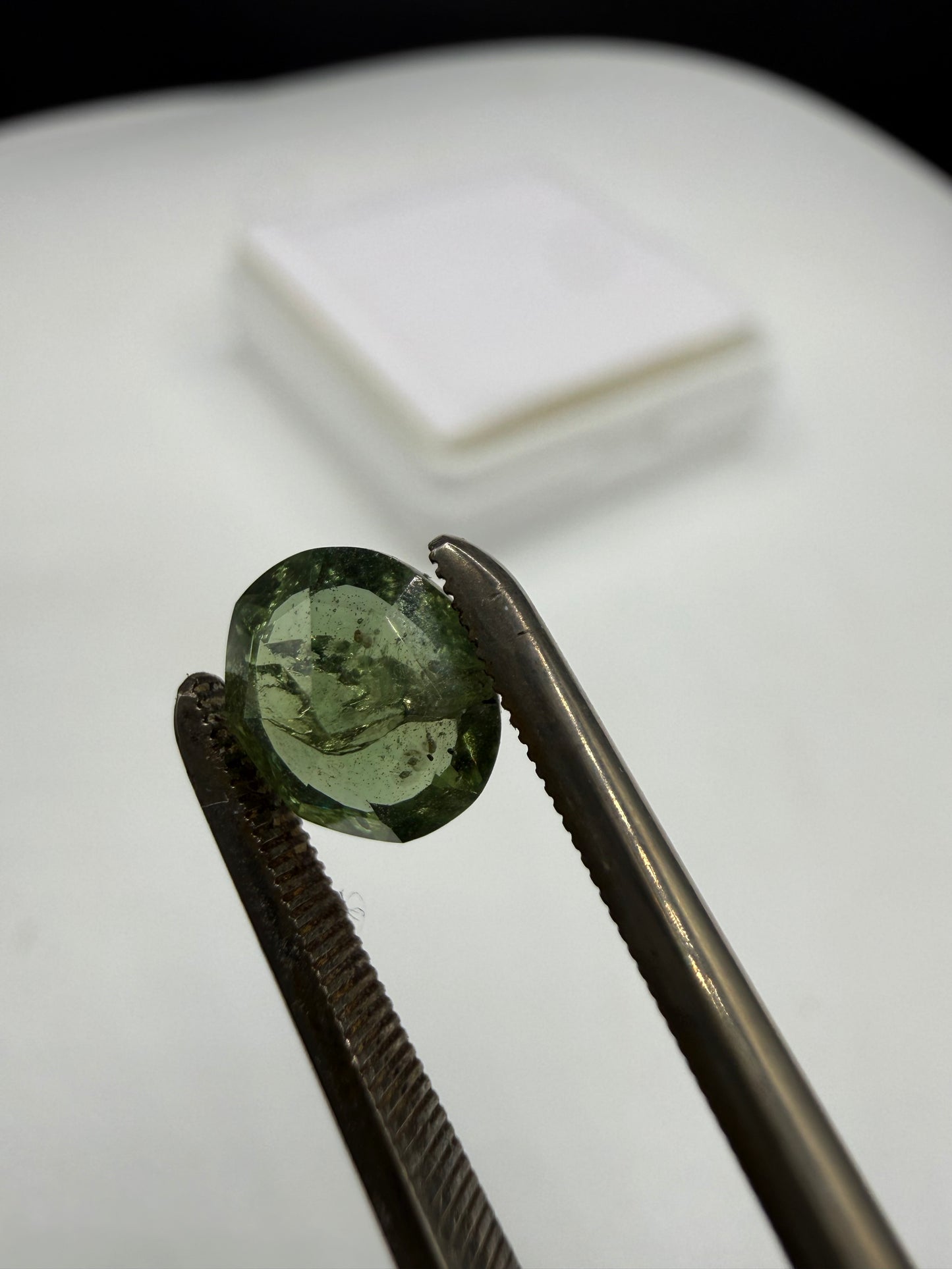 1.29ct Natural Unheated Ceylon Green Sapphire Oval Cut Loose Gemstone