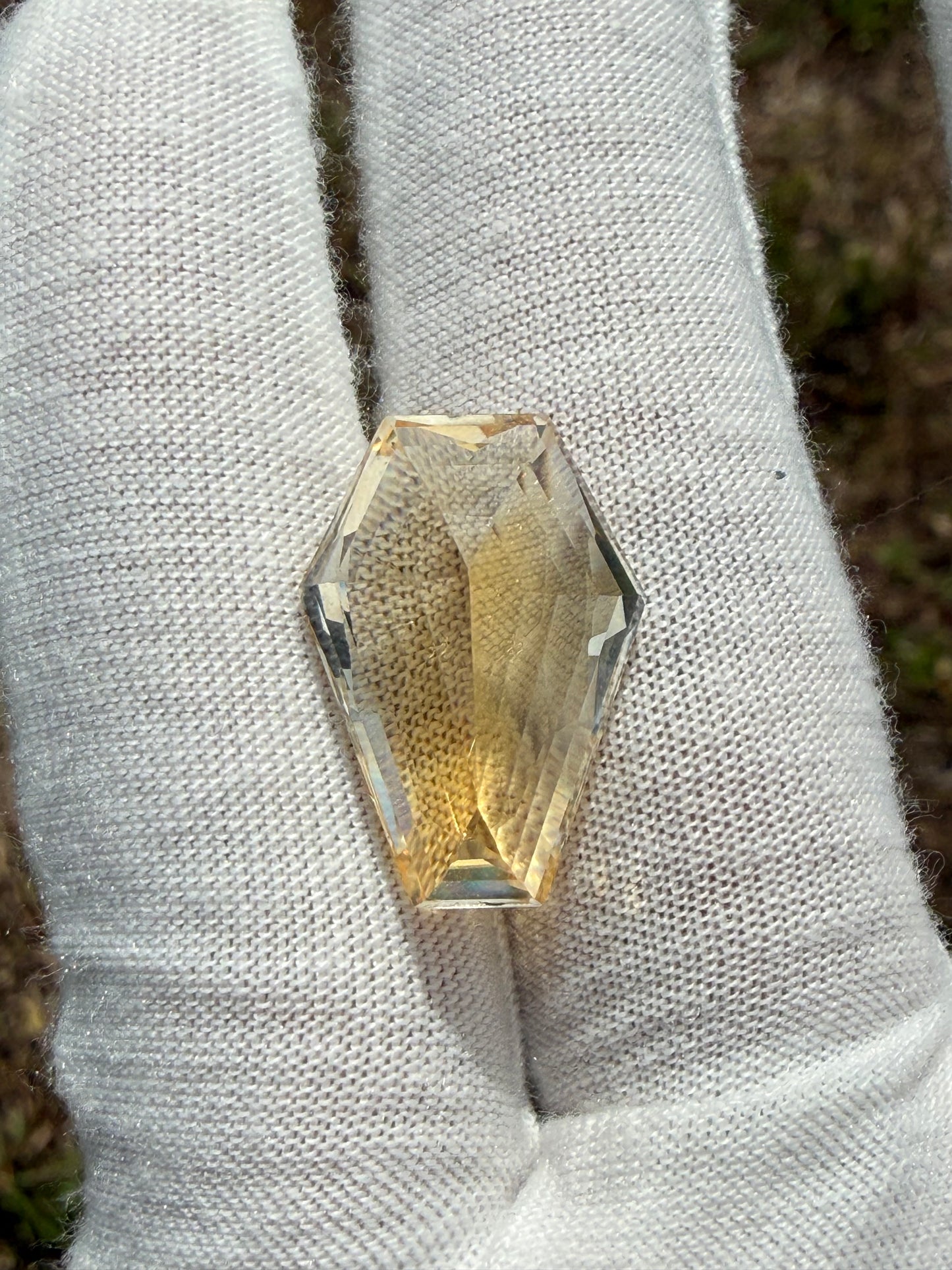 17.75ct Natural Citrine Custom Shield Cut | Internally Flawless | Large Loose Gemstone