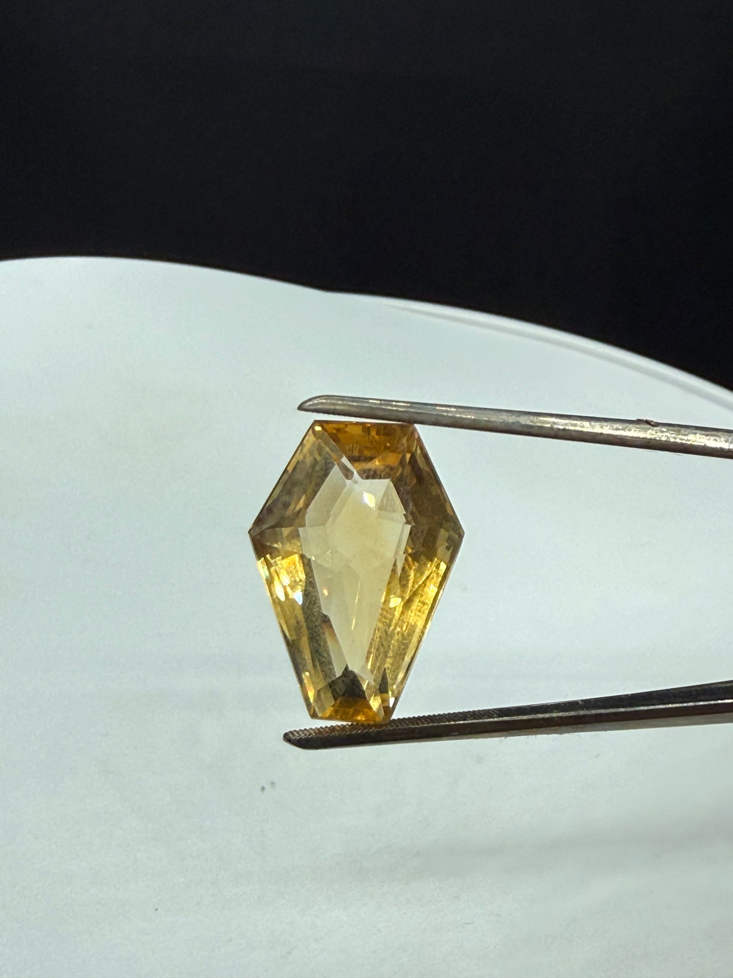 17.75ct Natural Citrine Custom Shield Cut | Internally Flawless | Large Loose Gemstone