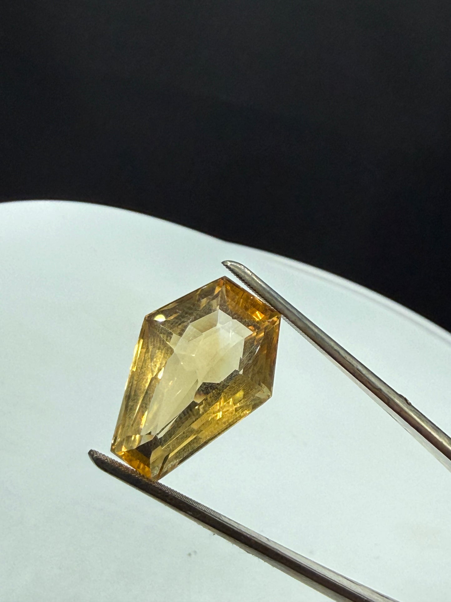 17.75ct Natural Citrine Custom Shield Cut | Internally Flawless | Large Loose Gemstone