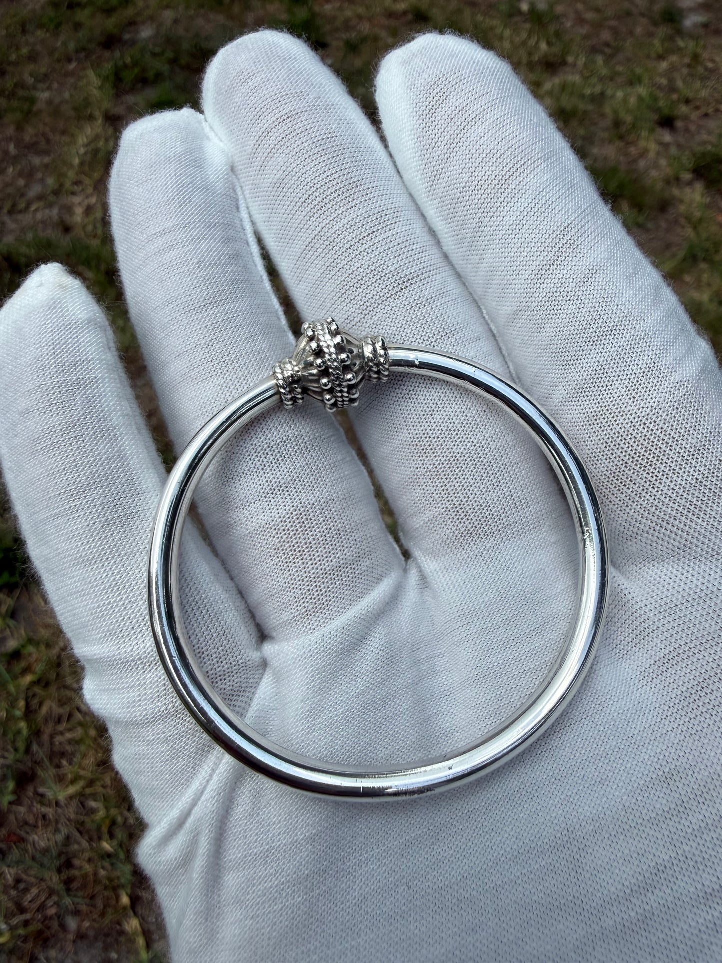 Solid 925 Sterling Silver Bali Style Baby Bangle