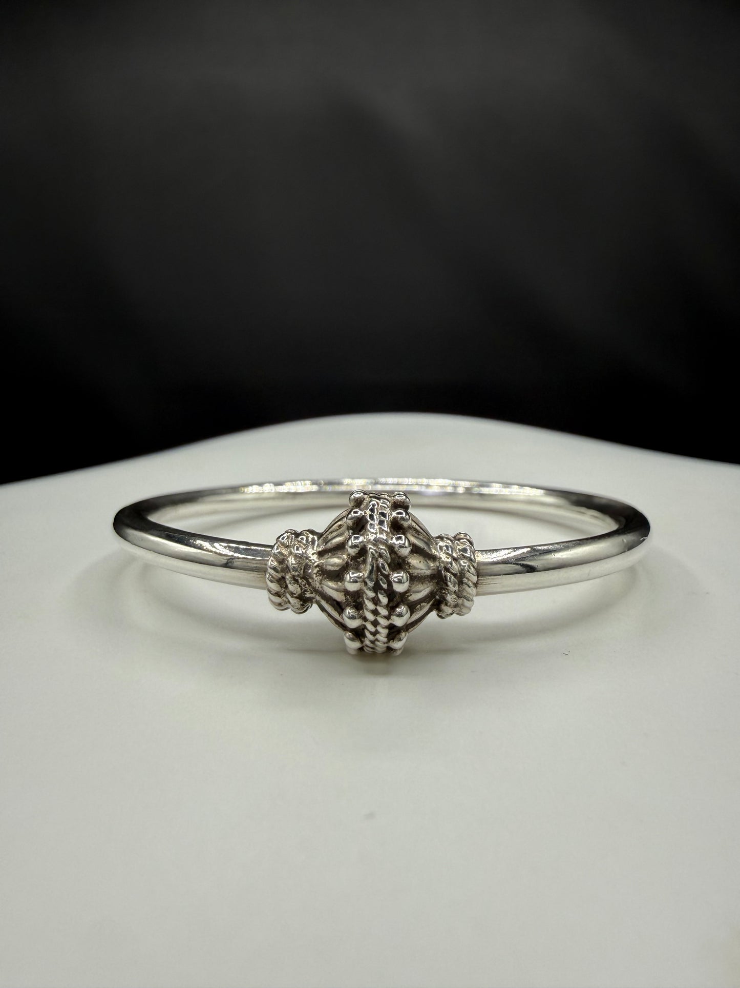 Solid 925 Sterling Silver Bali Style Baby Bangle