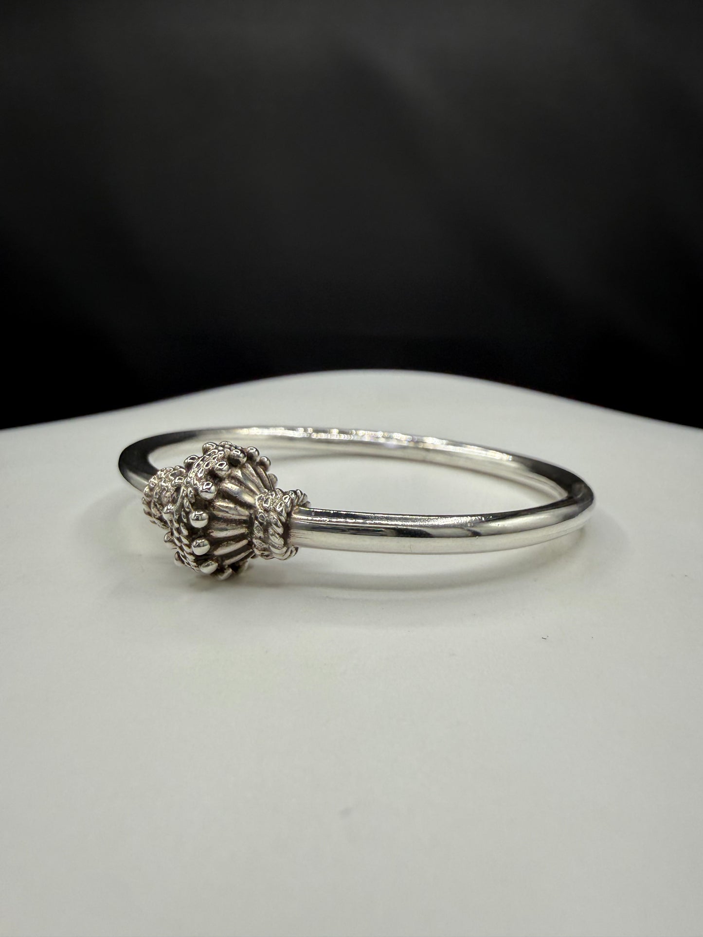 Solid 925 Sterling Silver Bali Style Baby Bangle