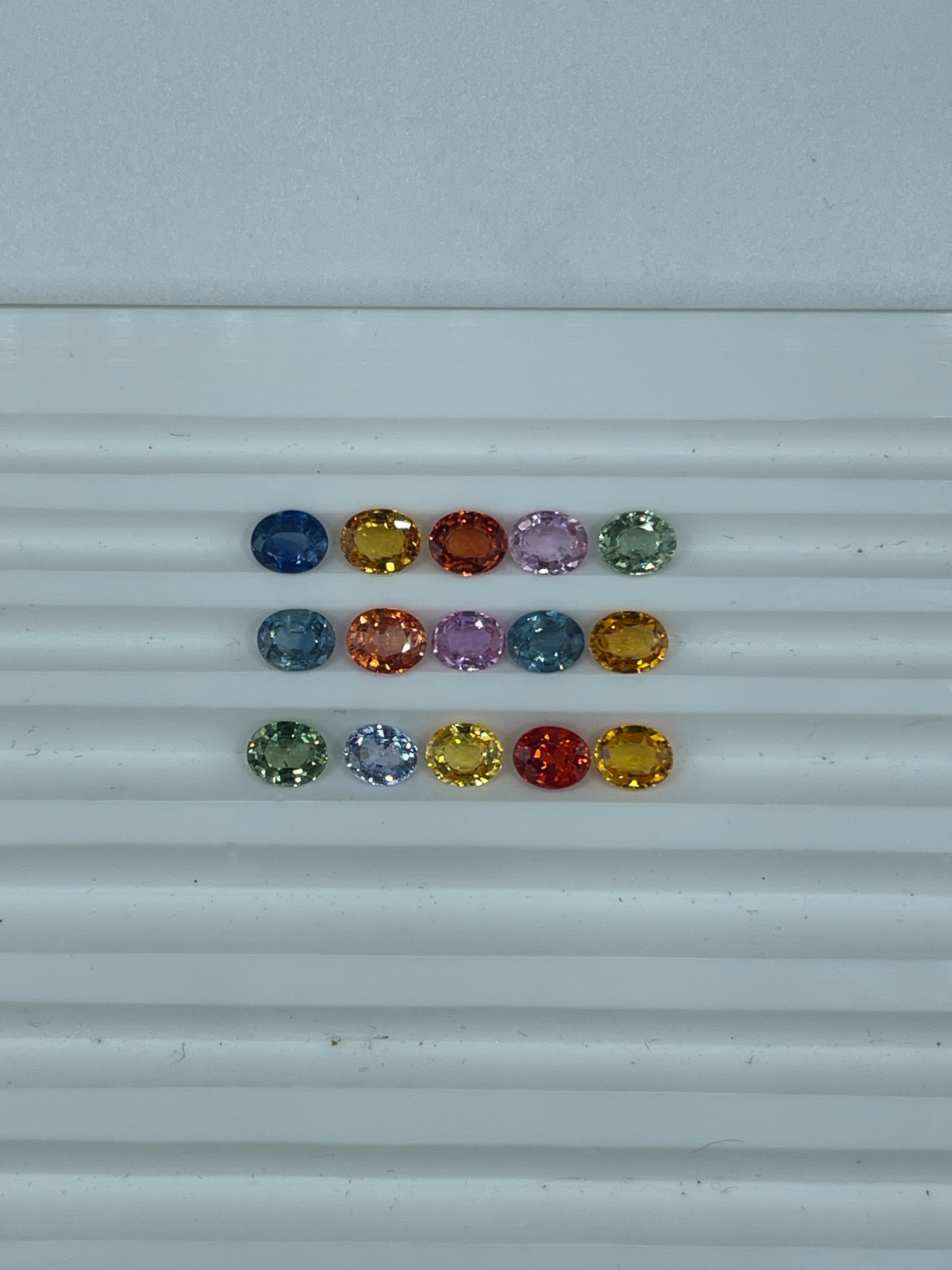 6.80 Carat Natural Multi Color Sapphire Oval Cut Loose Gemstone Parcel (5x4 MM)