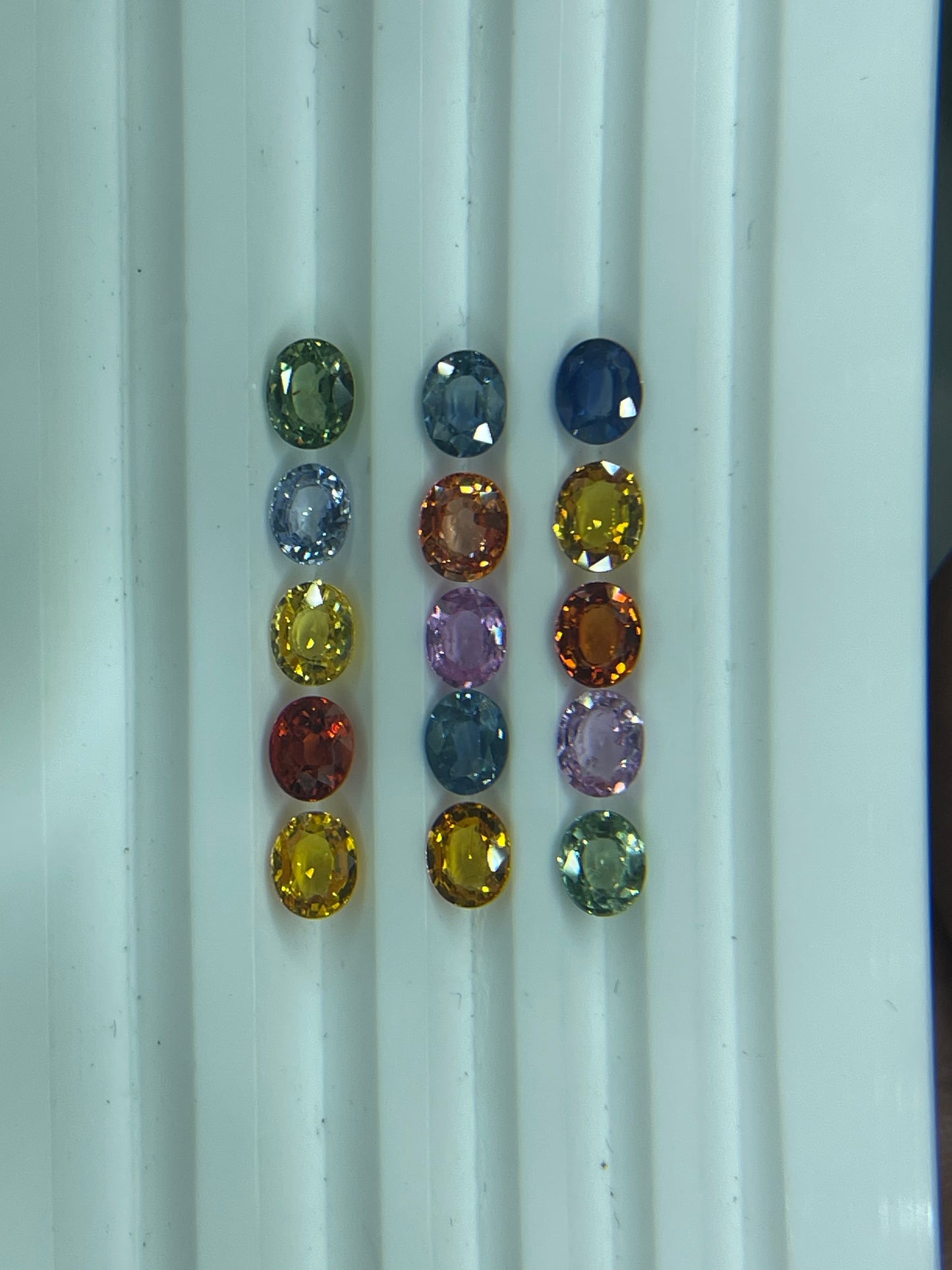 6.80 Carat Natural Multi Color Sapphire Oval Cut Loose Gemstone Parcel (5x4 MM)