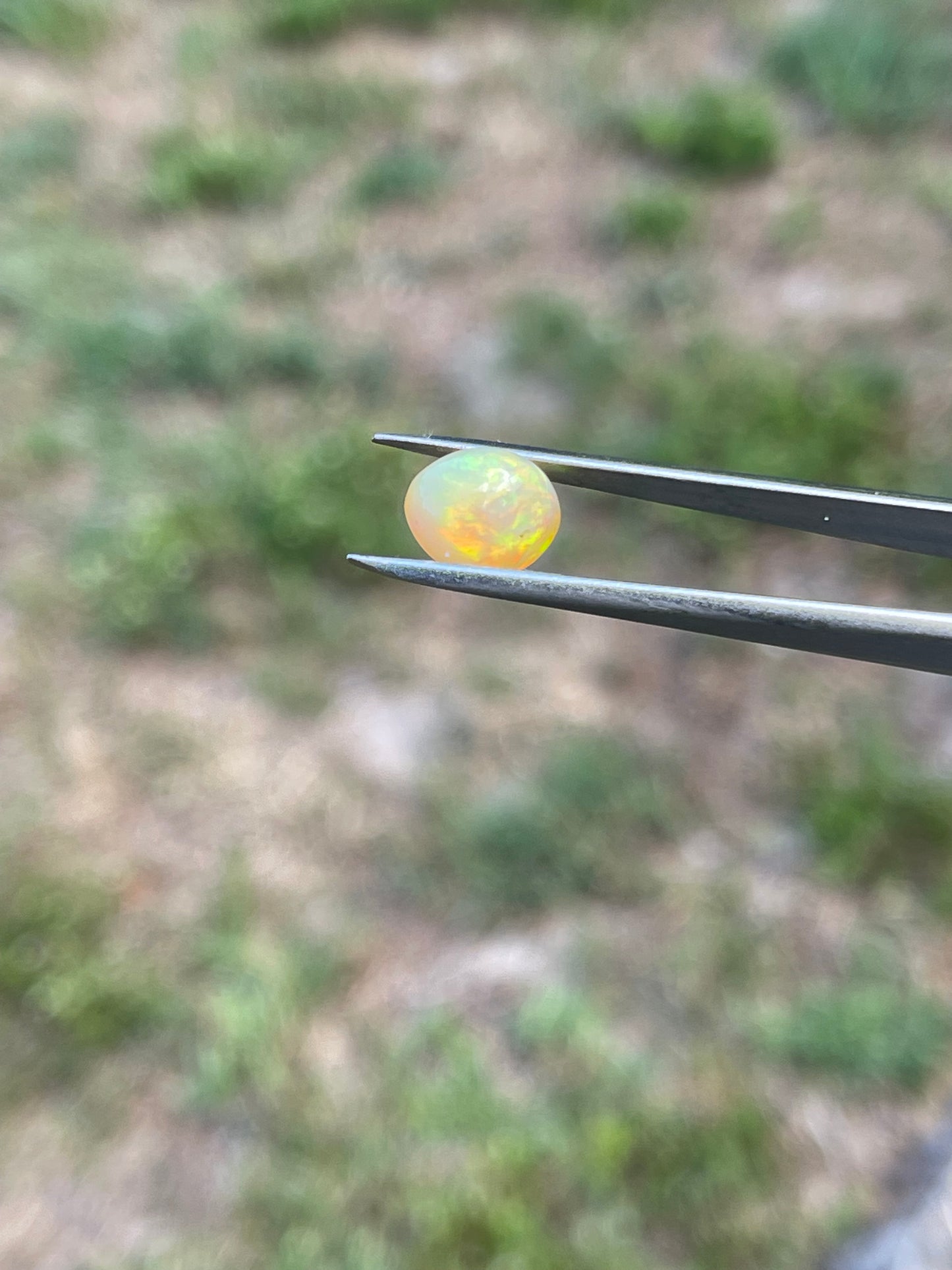 3.14 Carat Natural Ethiopian Opal Cabochon Cut Loose Gemstone with Vibrant Fire