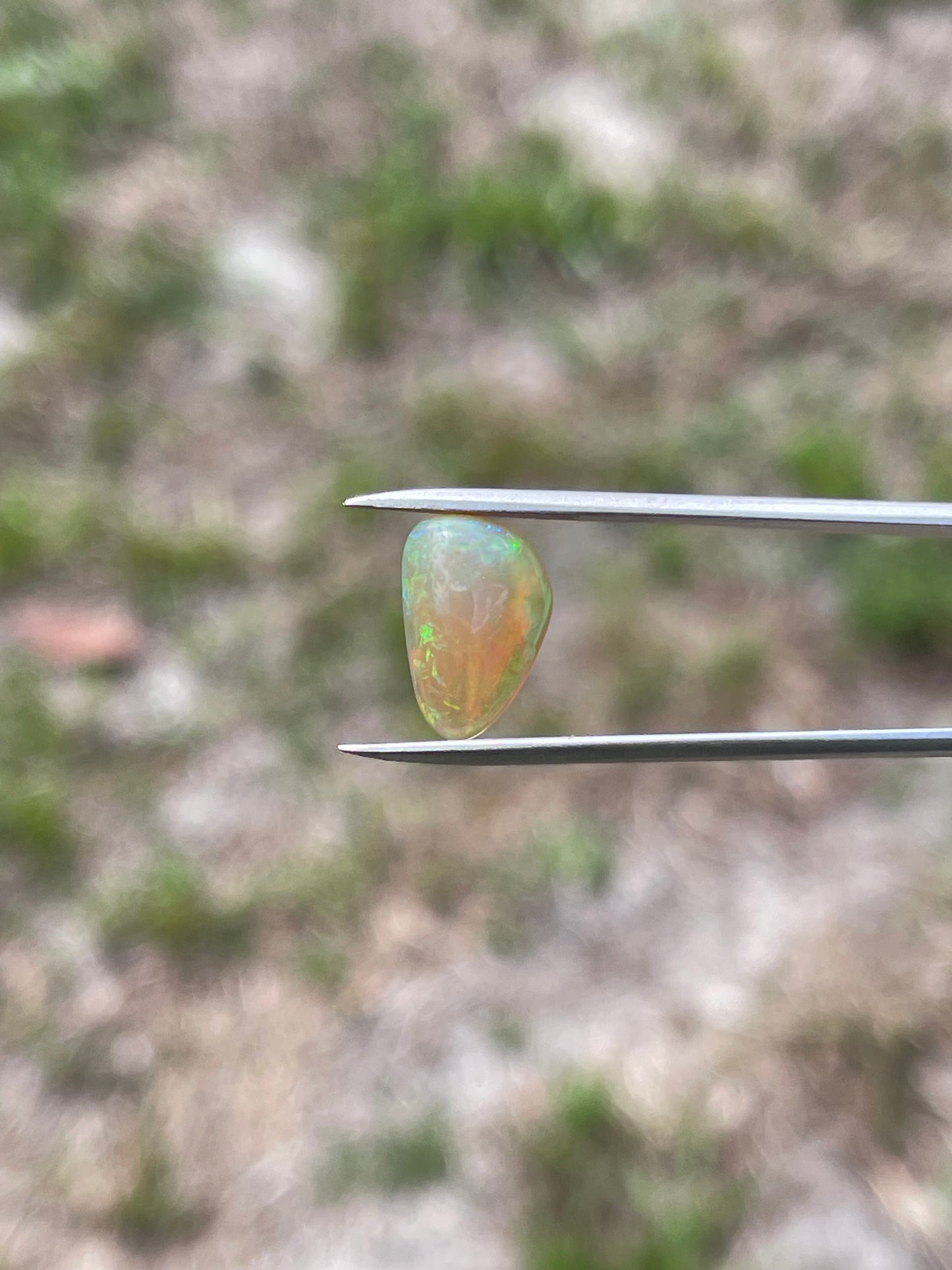 2.55 Carat Natural Ethiopian Opal Cabochon Cut Loose Gemstone with Intense Fire