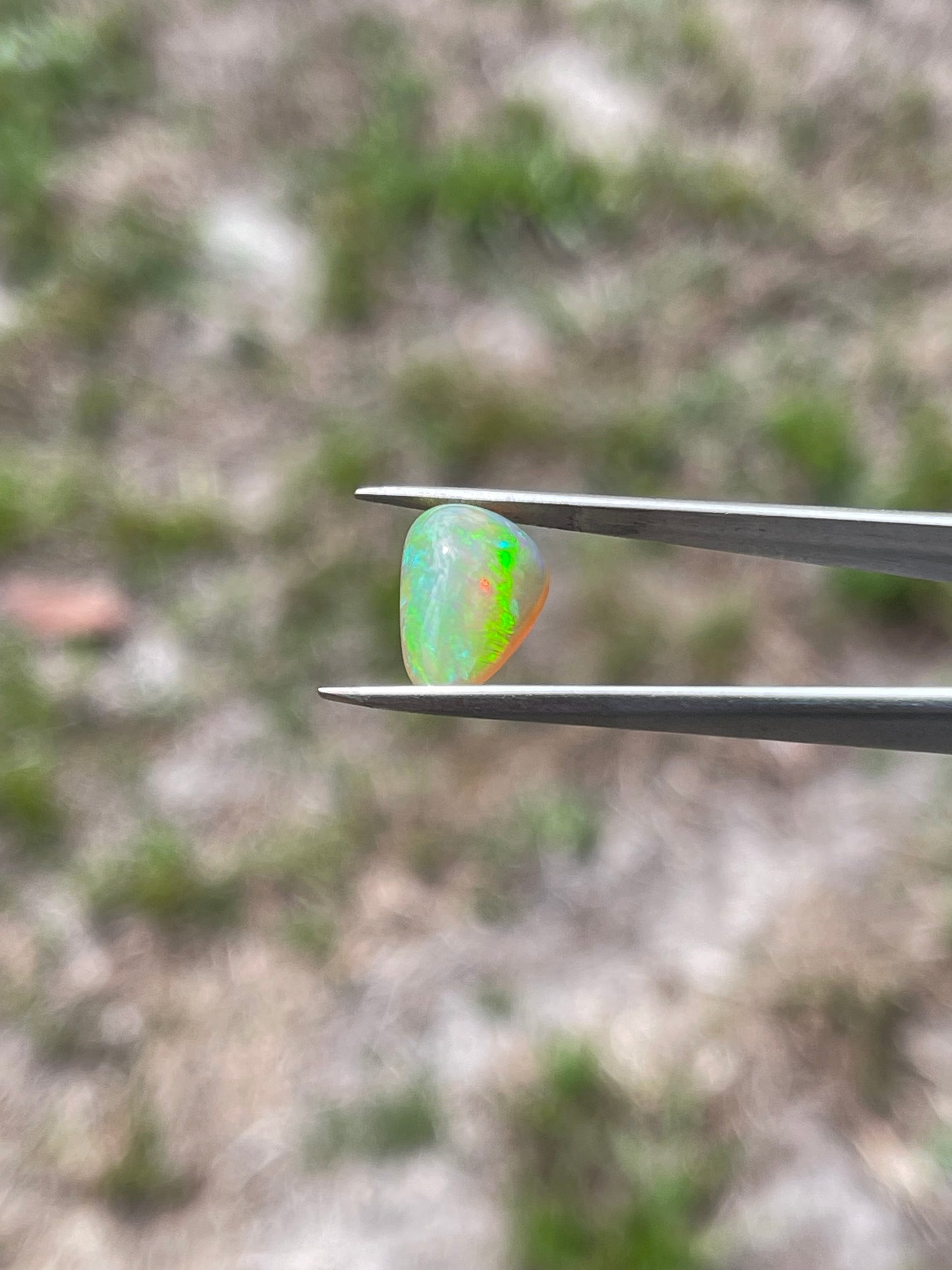 2.55 Carat Natural Ethiopian Opal Cabochon Cut Loose Gemstone with Intense Fire