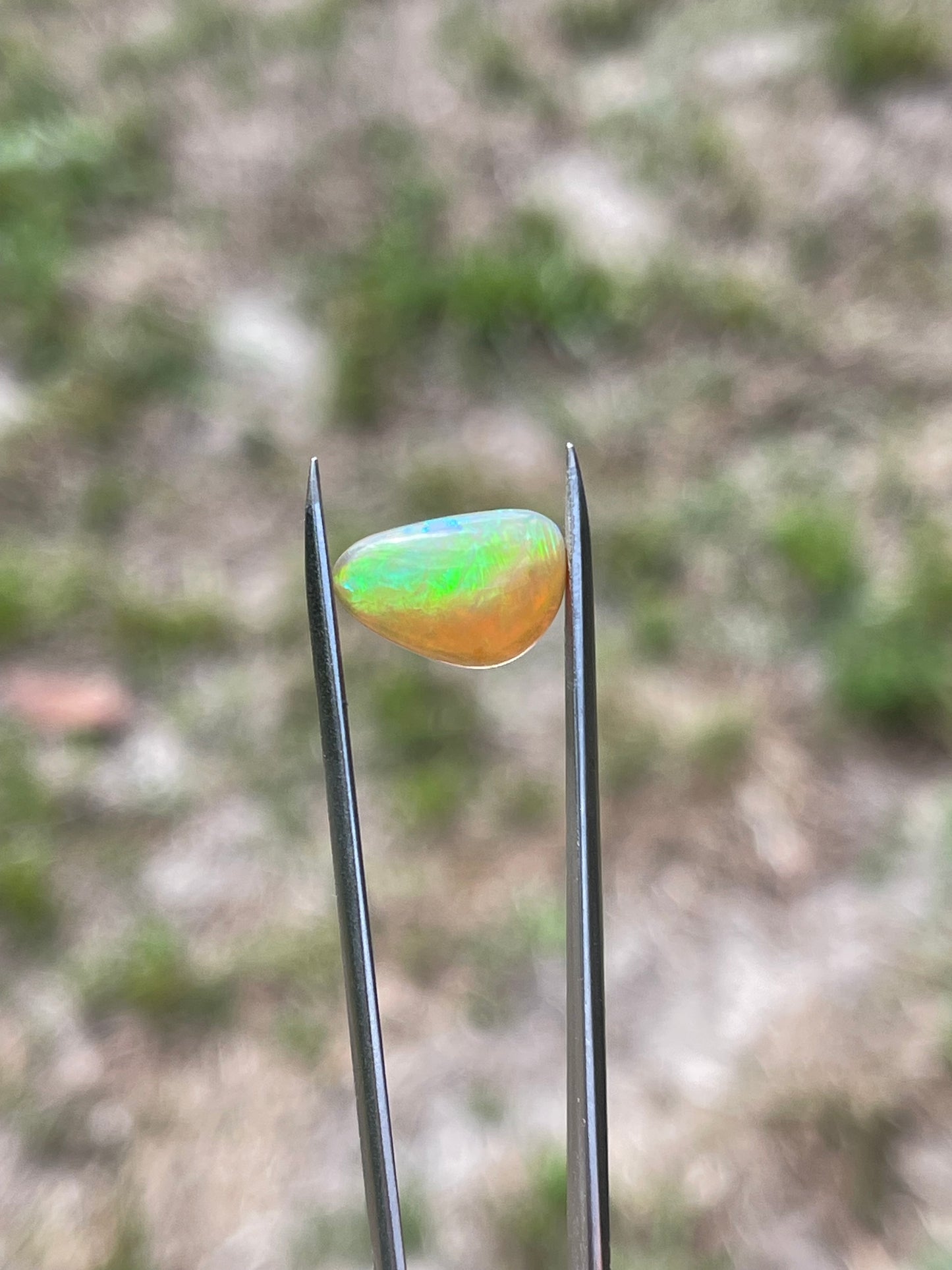 2.55 Carat Natural Ethiopian Opal Cabochon Cut Loose Gemstone with Intense Fire