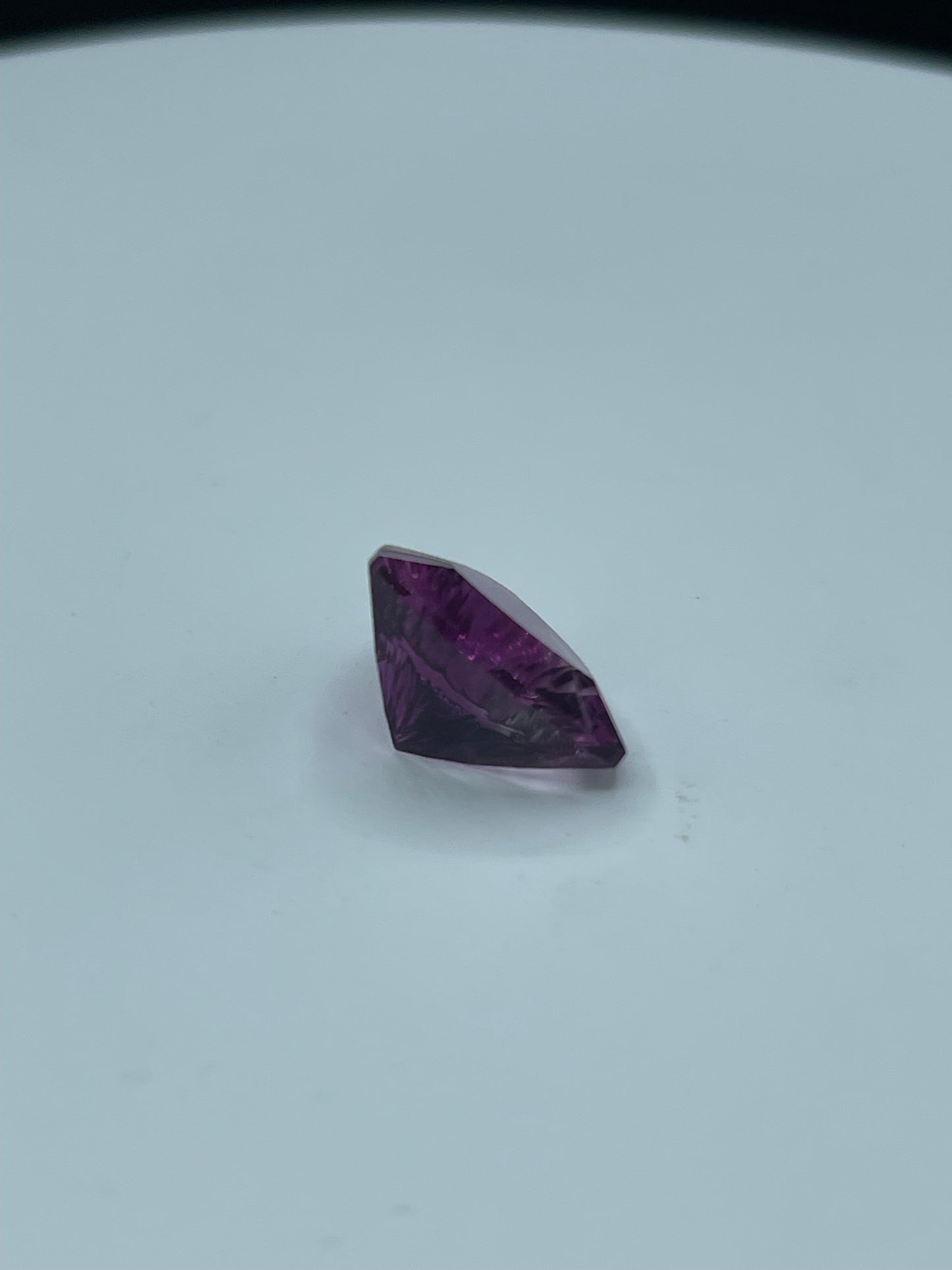 Purple Pink Natural Fluorite Trillion Laser Cut Loose Gemstone, 12.11 Carats, Flawless, 16x16 MM - Rare Brazilian Treasure