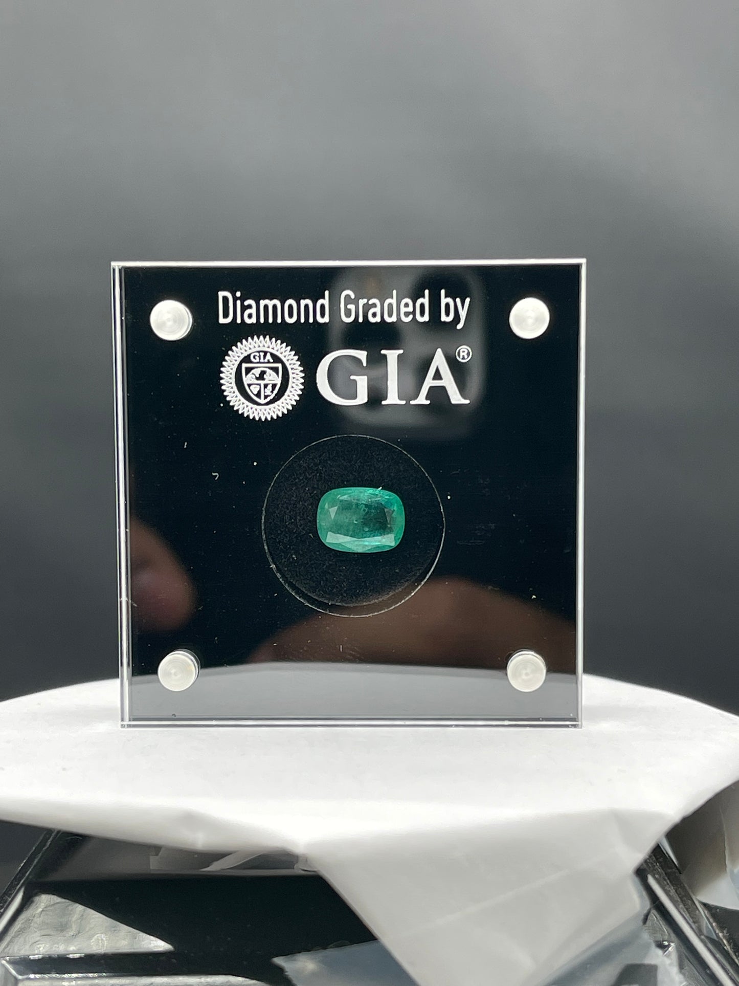 GIA Certified 2.50 Carat Natural Emerald Cushion Cut Loose Gemstone 9.72 x 7.18 x 4.66 MM