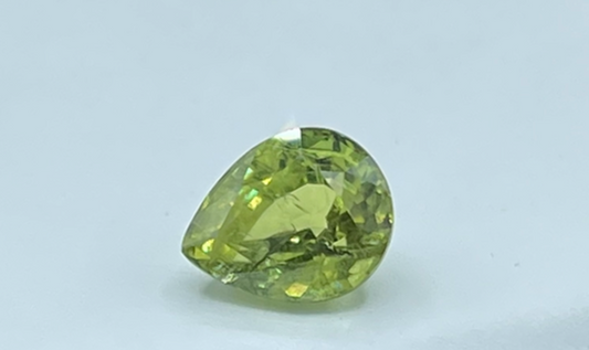 GIA Certified 3.44 Carat Natural Green Sapphire Pear Cut Loose Gemstone 9.60 x 7.79 x 5.82 MM