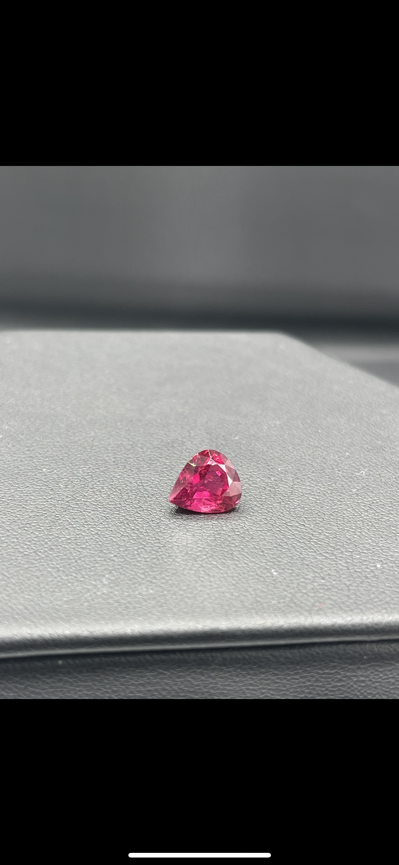 GIA Certified 2.98 Carat Natural Ruby Pear Cut Loose Gemstone