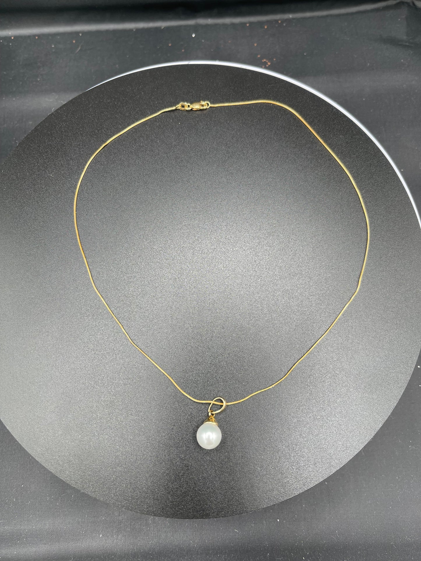 Tara & Sons Natural Tahitian South Sea Pearl 14k Yellow Gold Necklace