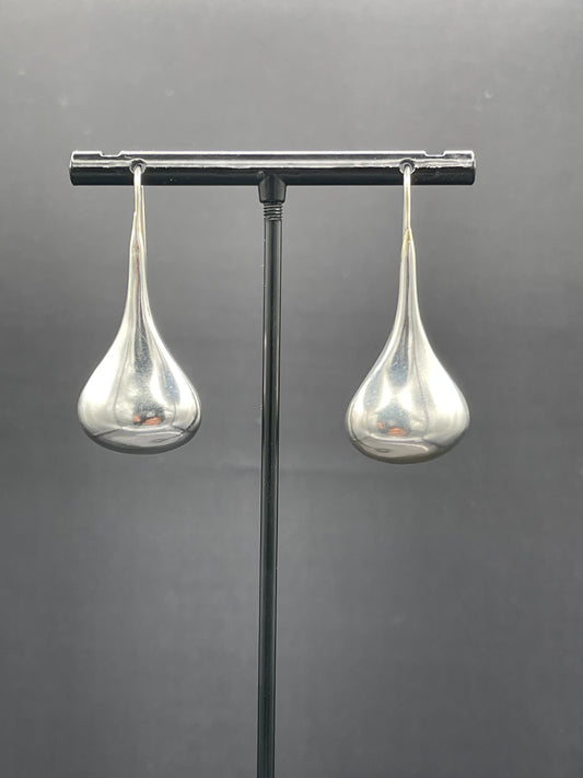 Tear Drop Sterling Silver Dangle Earrings