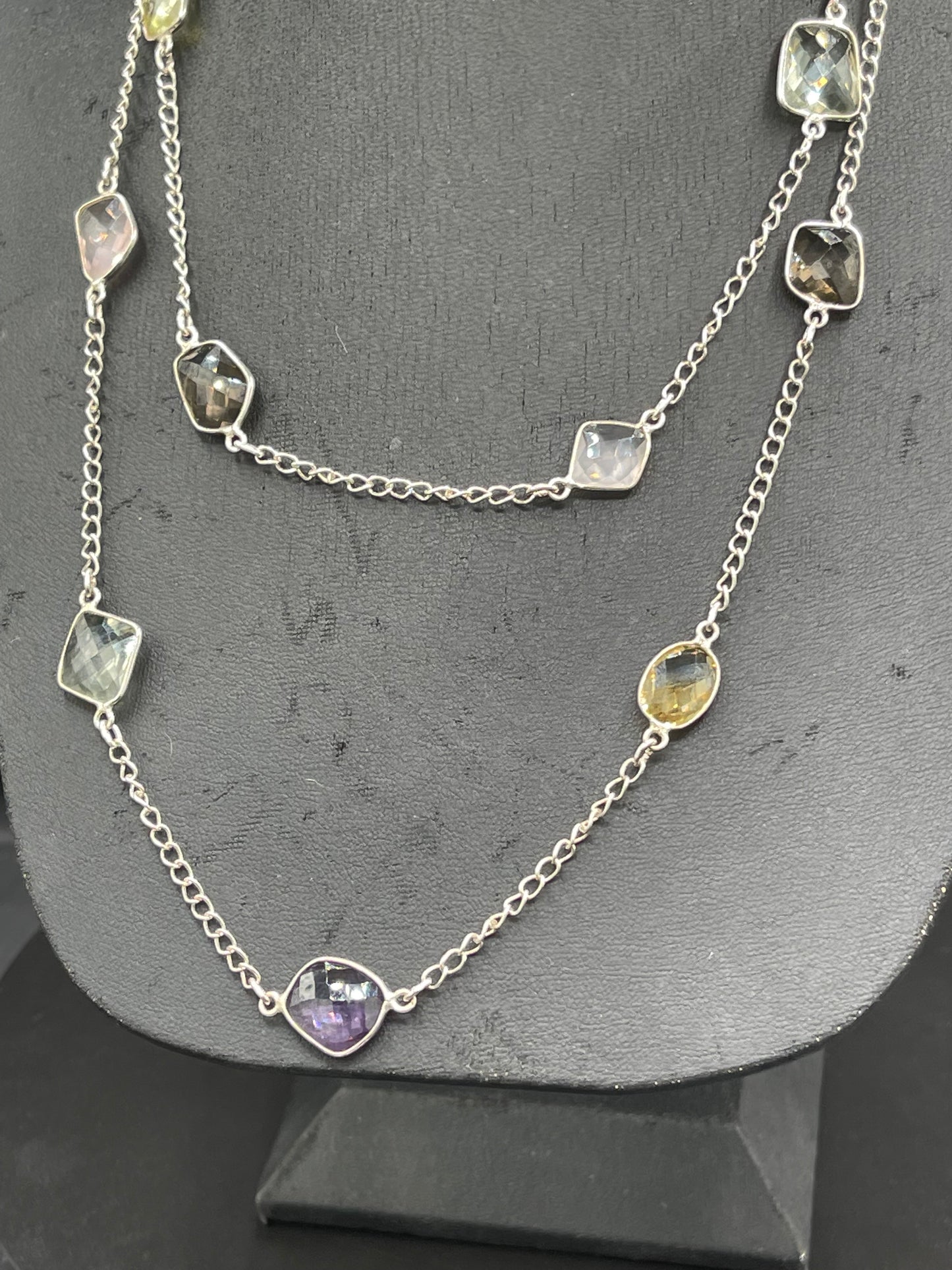 50 Carat Semi Precious Sterling Silver Necklace