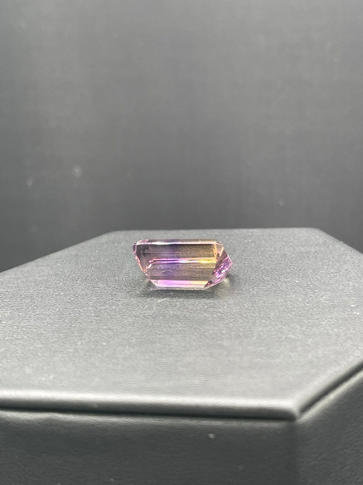 18 Carat Natural Bolivian Ametrine Emerald Cut Loose Gemstone (14x18x9 MM)