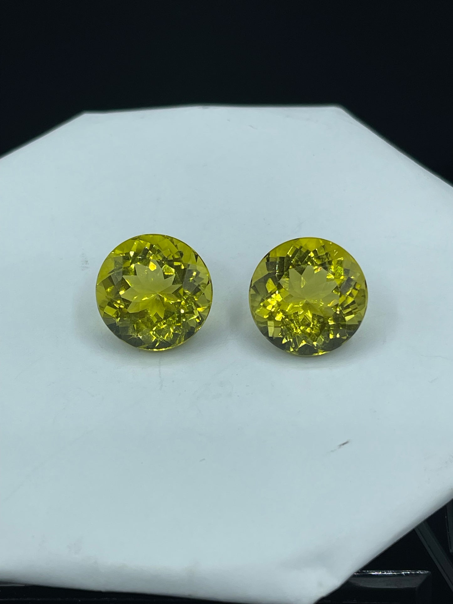 28 Carat Natural Flawless Citrine Portuguese Round Cut Matching Loose Gemstones (16x16x11 MM)