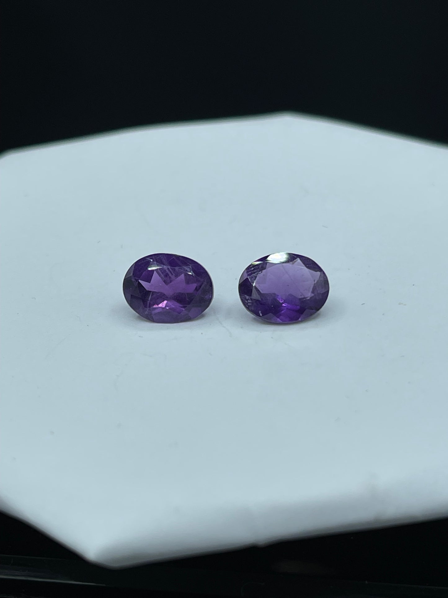 Amethyst Oval Cut Loose Gemstones Matching Pair 10x8x6 MM