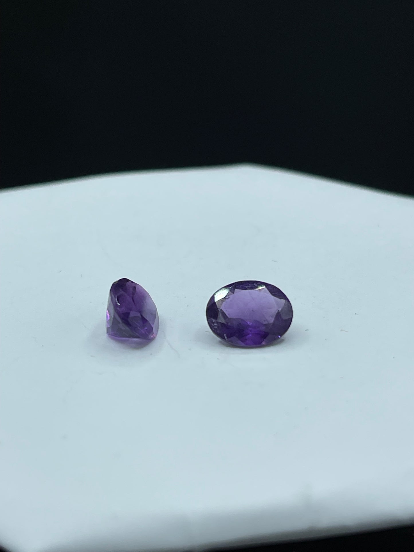 Amethyst Oval Cut Loose Gemstones Matching Pair 10x8x6 MM