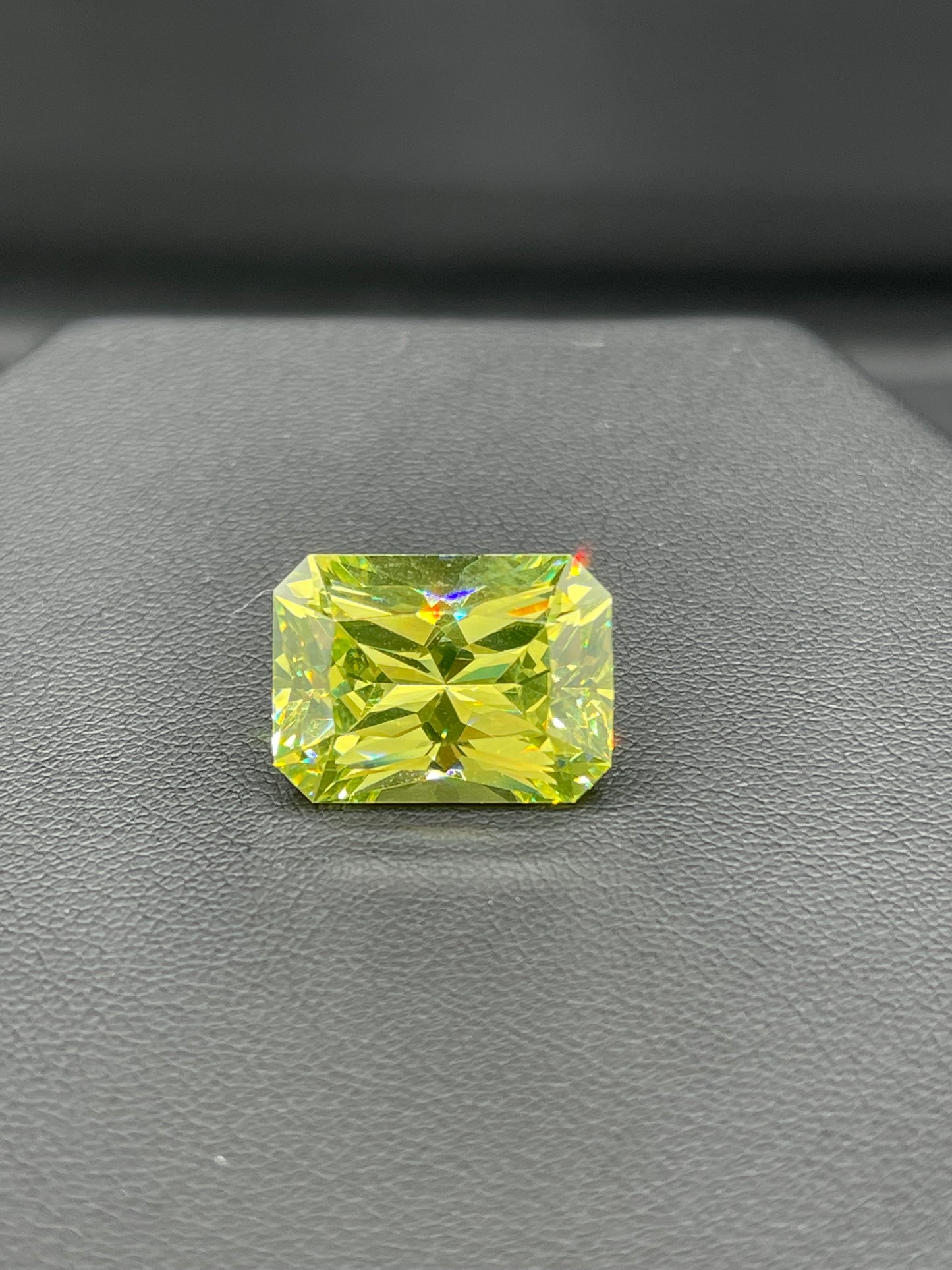 29.19 Carat Color Changing Cubic Zirconia Emerald Cut Loose Gemstone