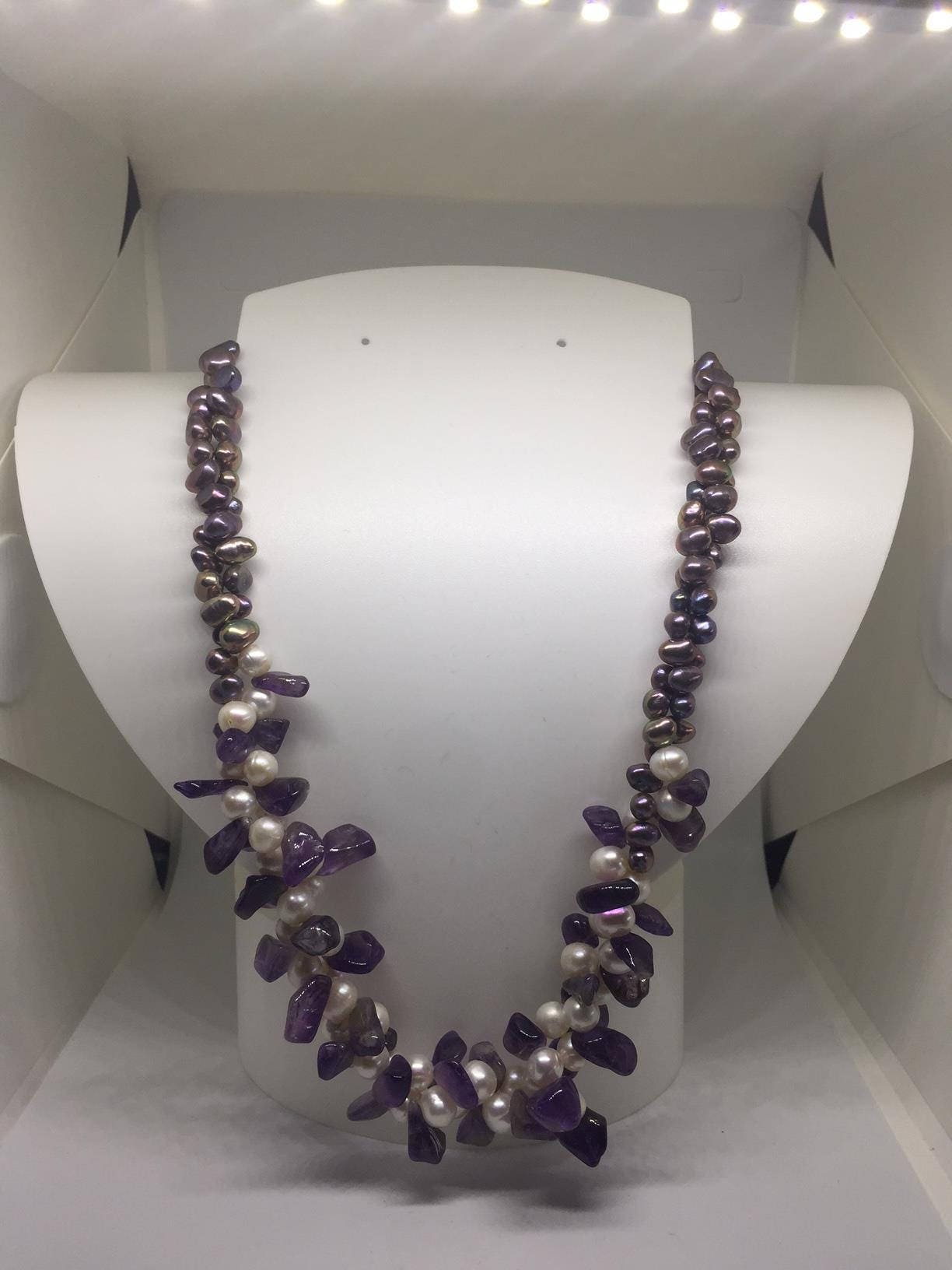 Freshwater Pearl & Amethyst Necklace