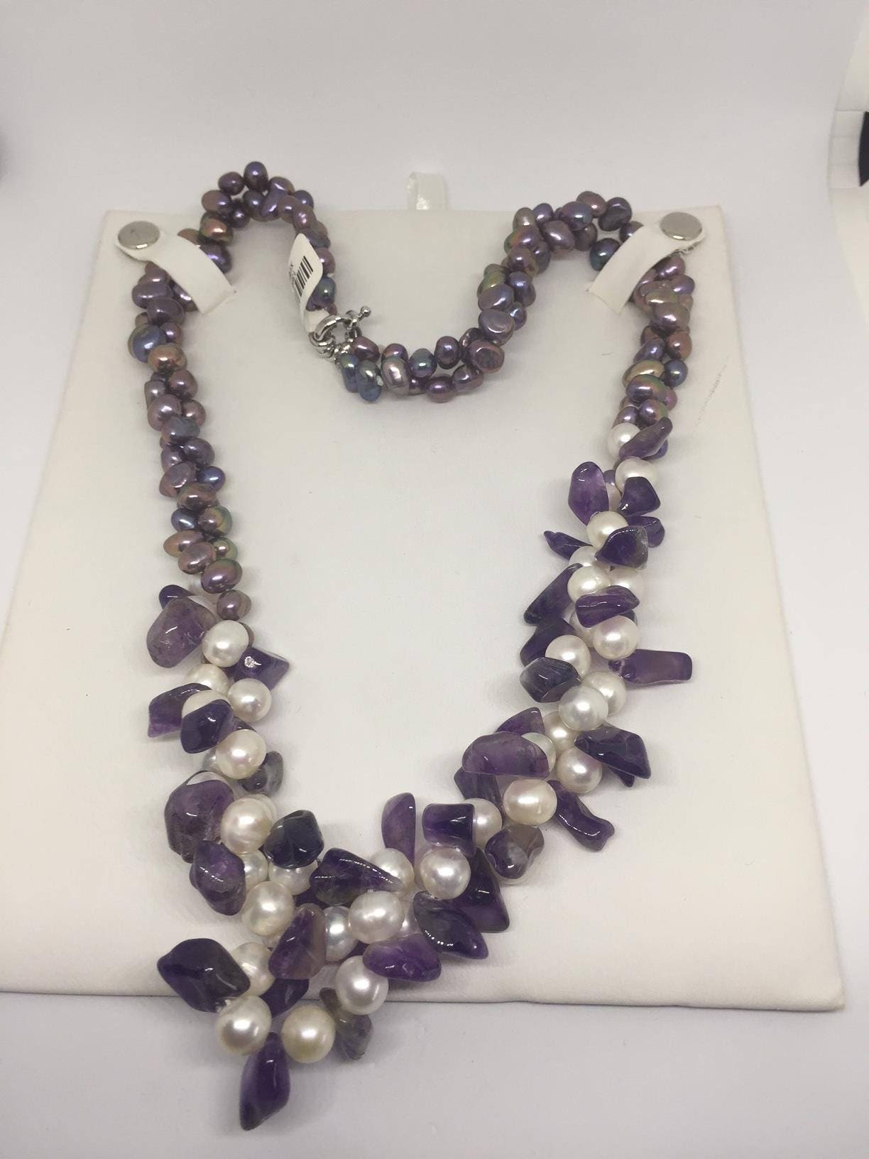 Freshwater Pearl & Amethyst Necklace