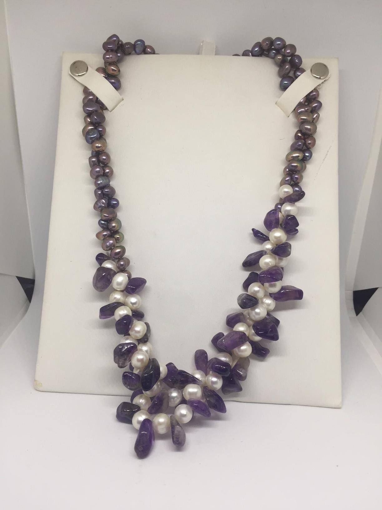 Freshwater Pearl & Amethyst Necklace