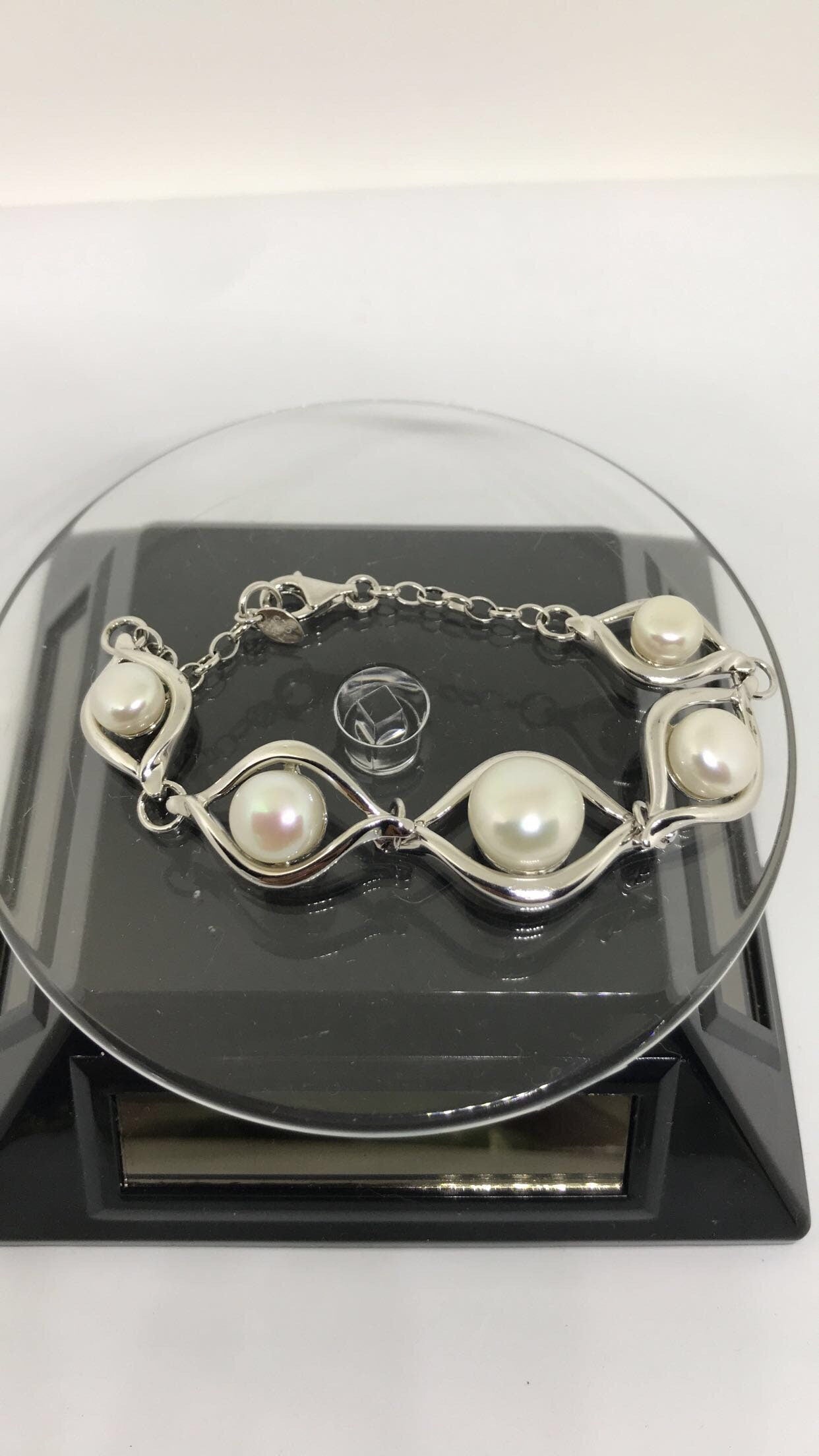 Tara & Sons Natural Pearl Sterling Silver Bracelet