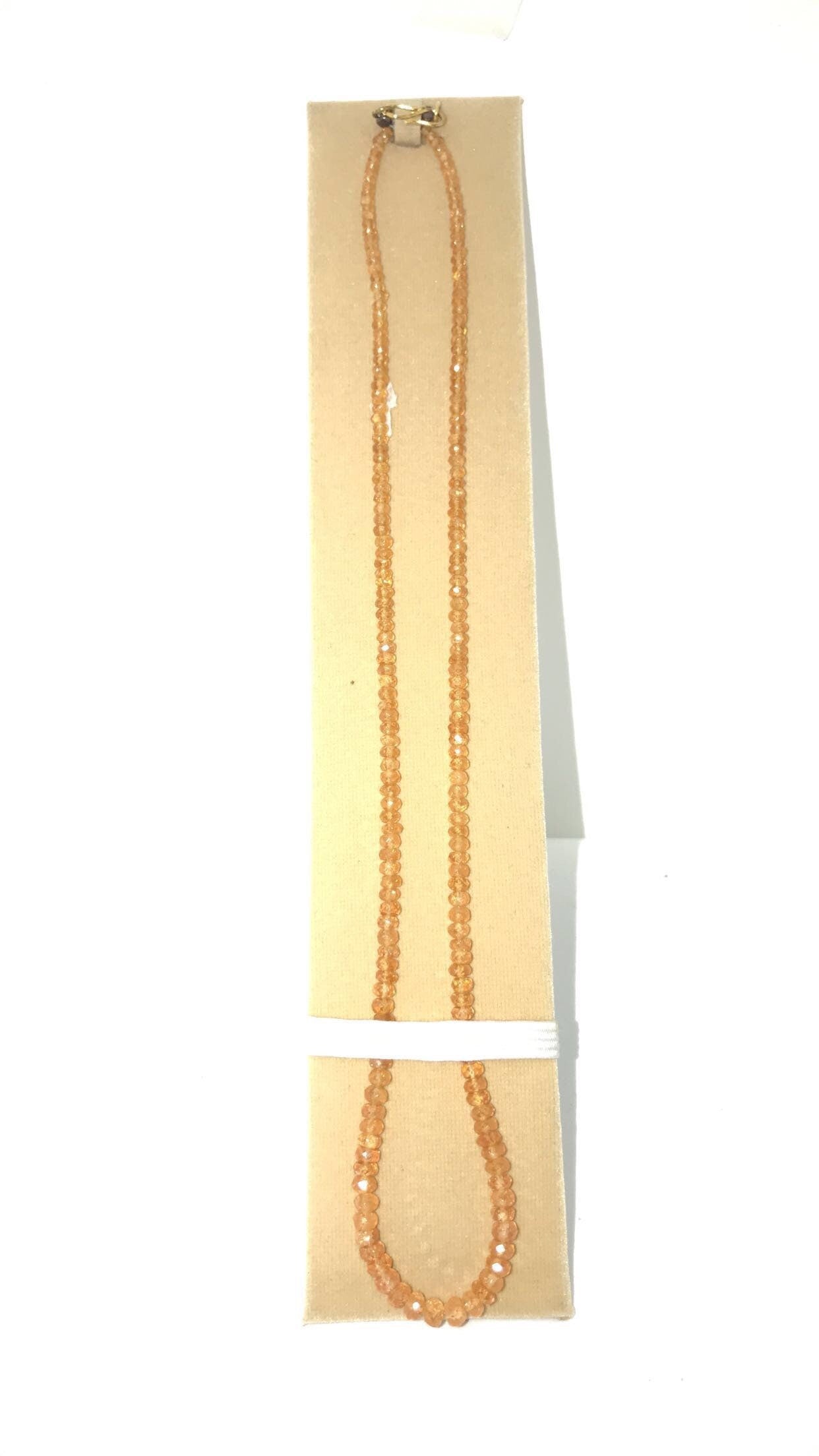 Faceted Spessartite 18K Gold S Clasp Necklace