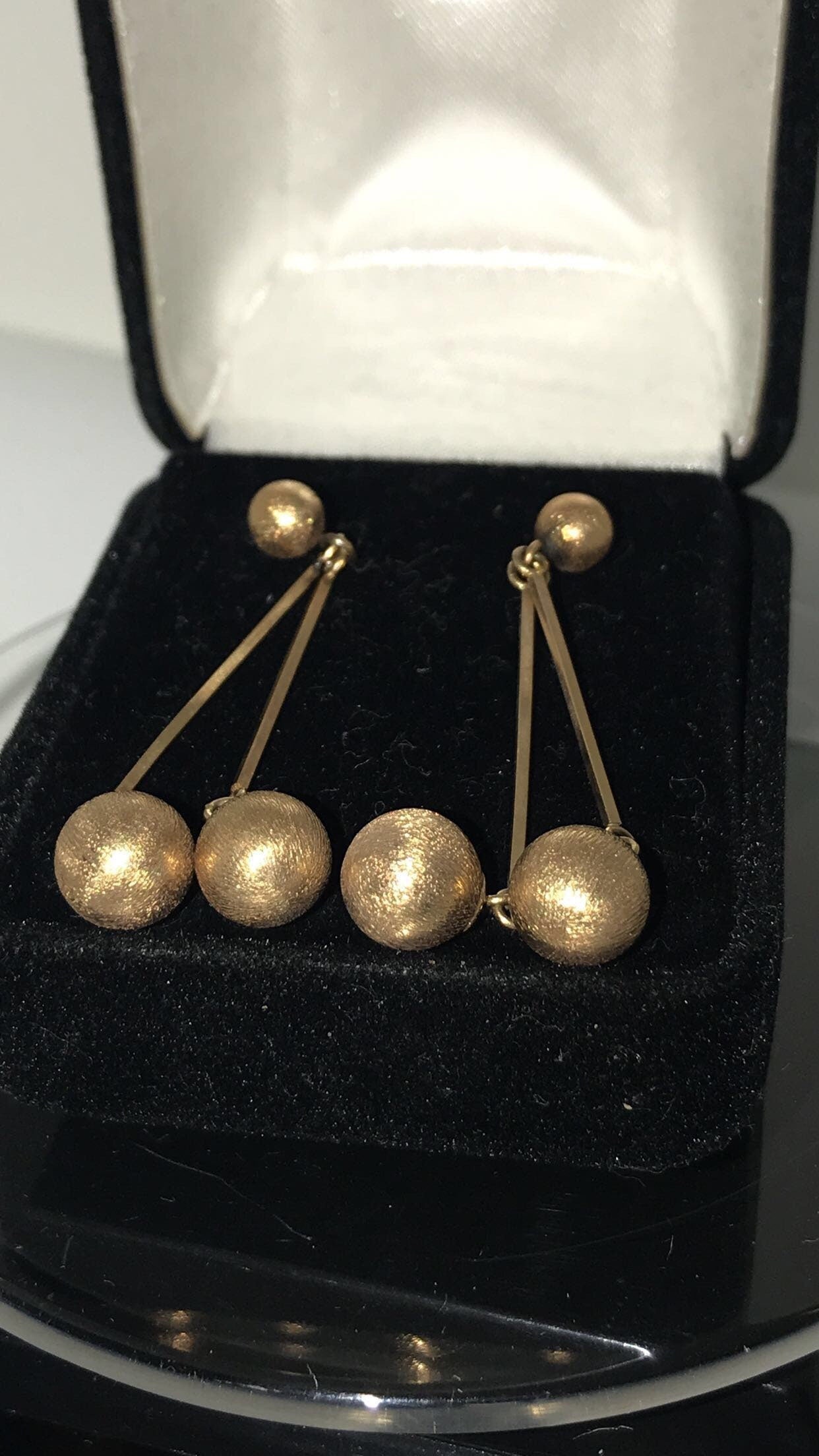 14K Solid Gold Dangle Earrings