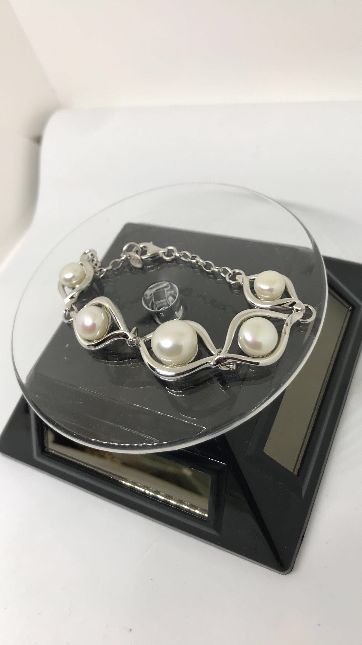 Tara & Sons Natural Pearl Sterling Silver Bracelet