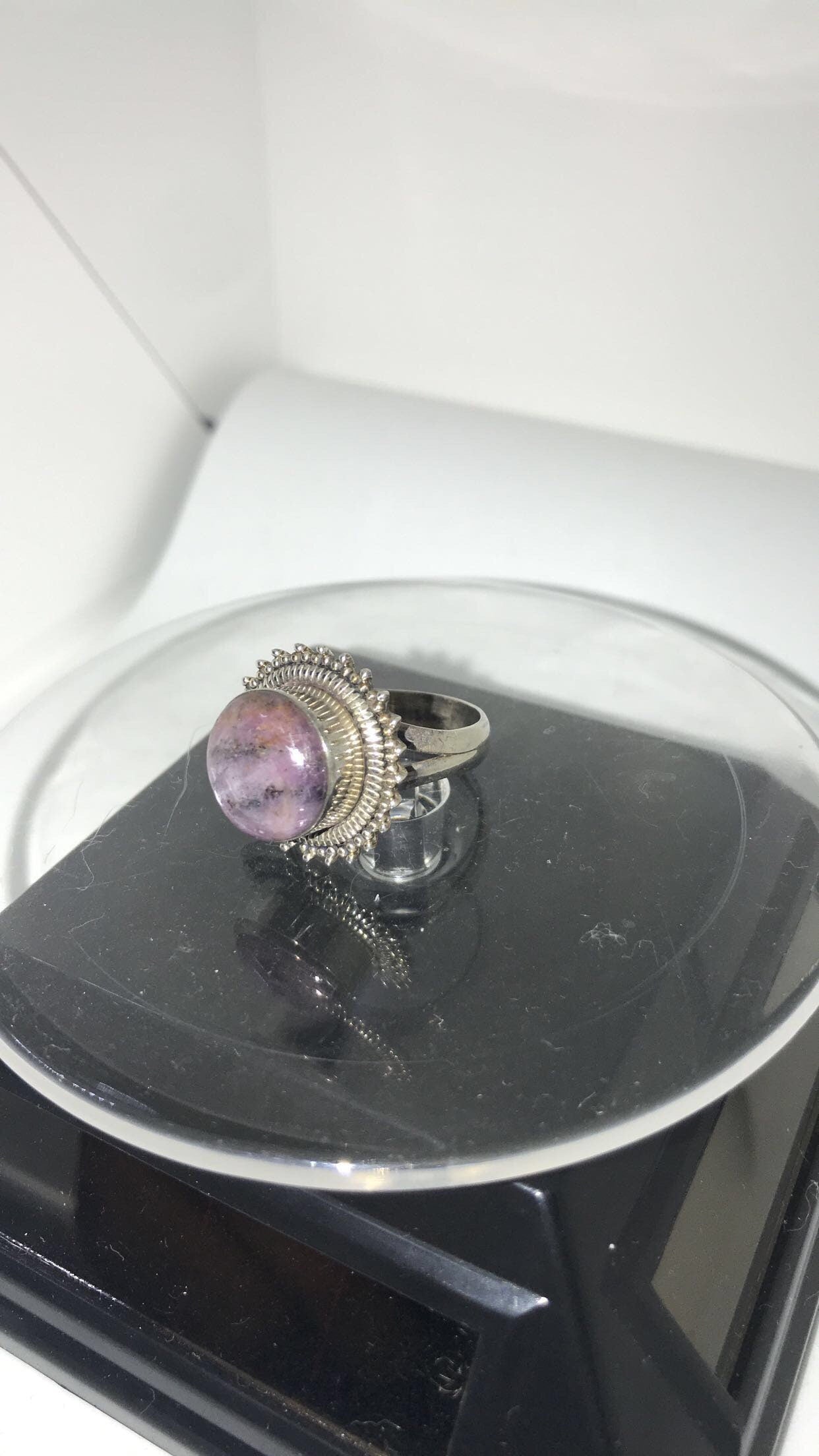 Natural Star Ruby Bezel Set Ring (Size 9)