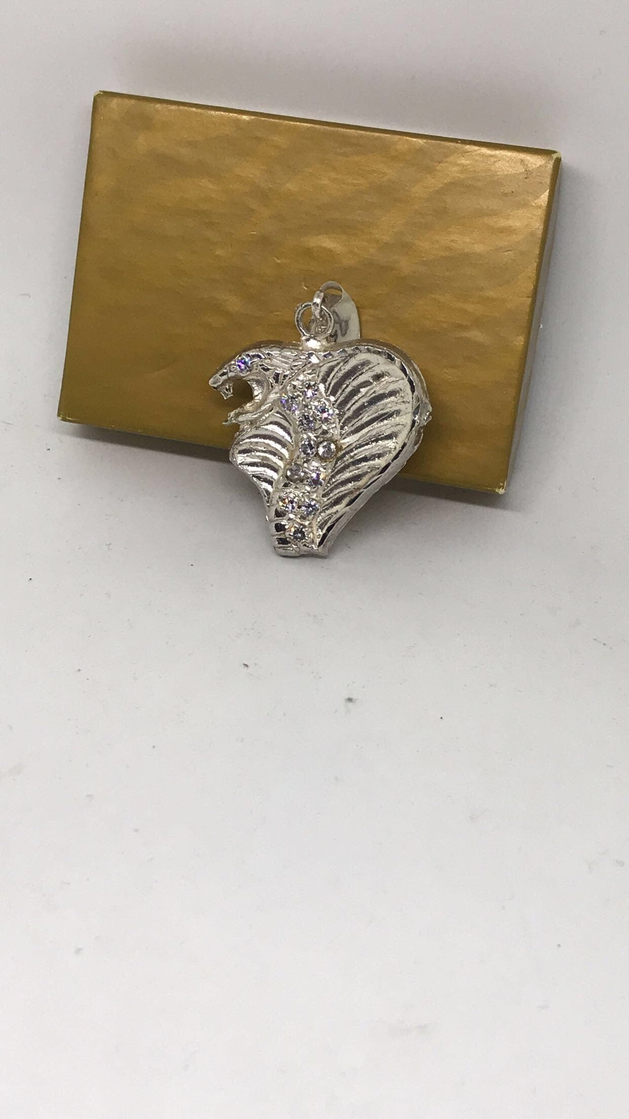 Sterling Silver CZ Cobra Pendant