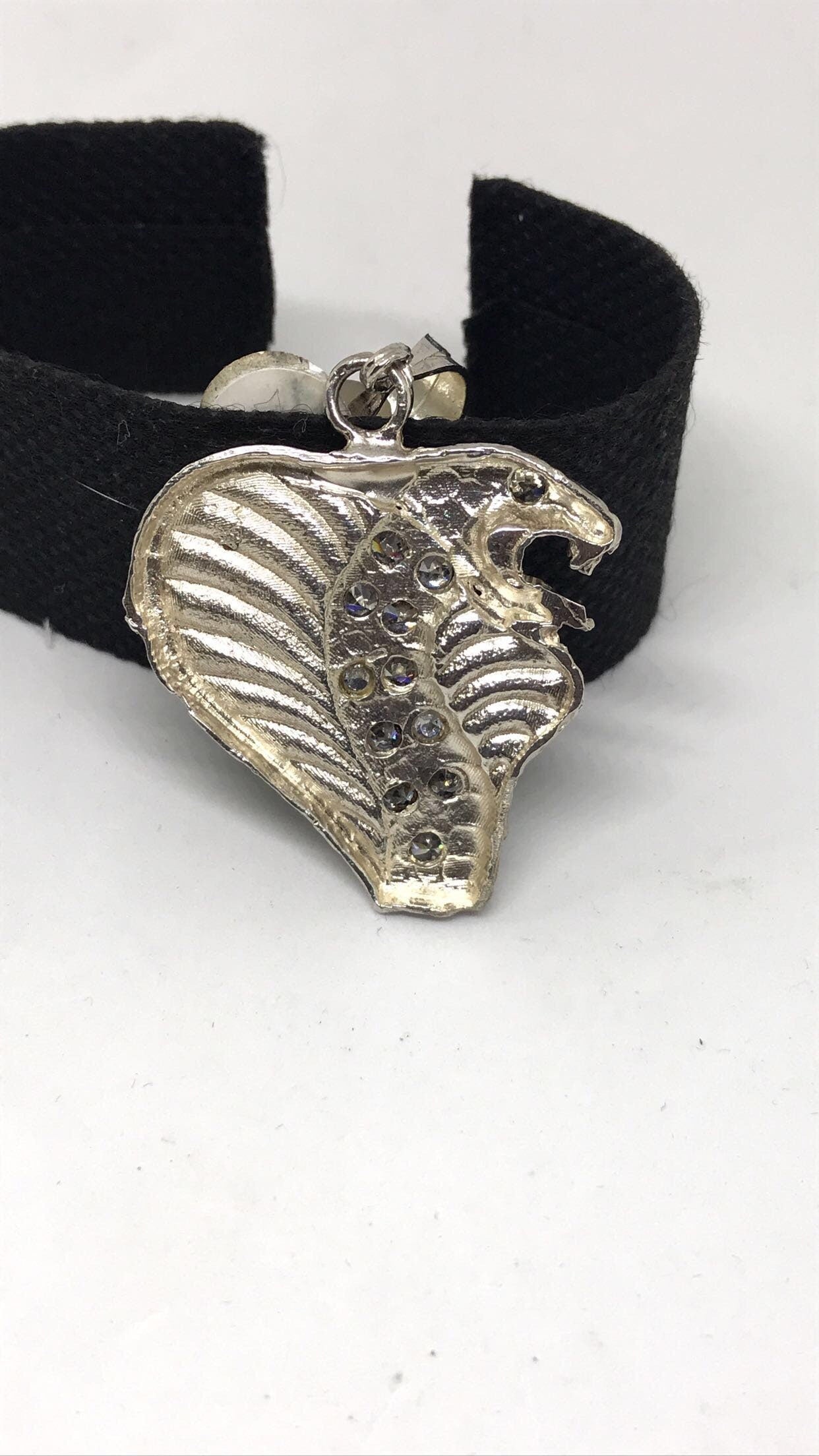 Sterling Silver CZ Cobra Pendant