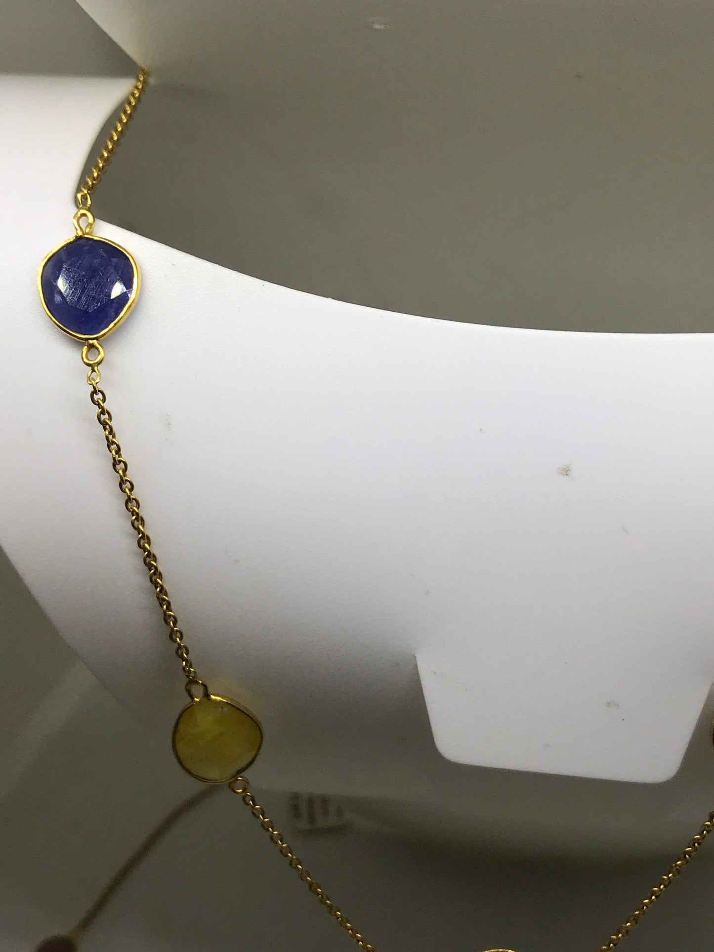 Multi Color Sapphire 18K Necklace (20.94 Carats)