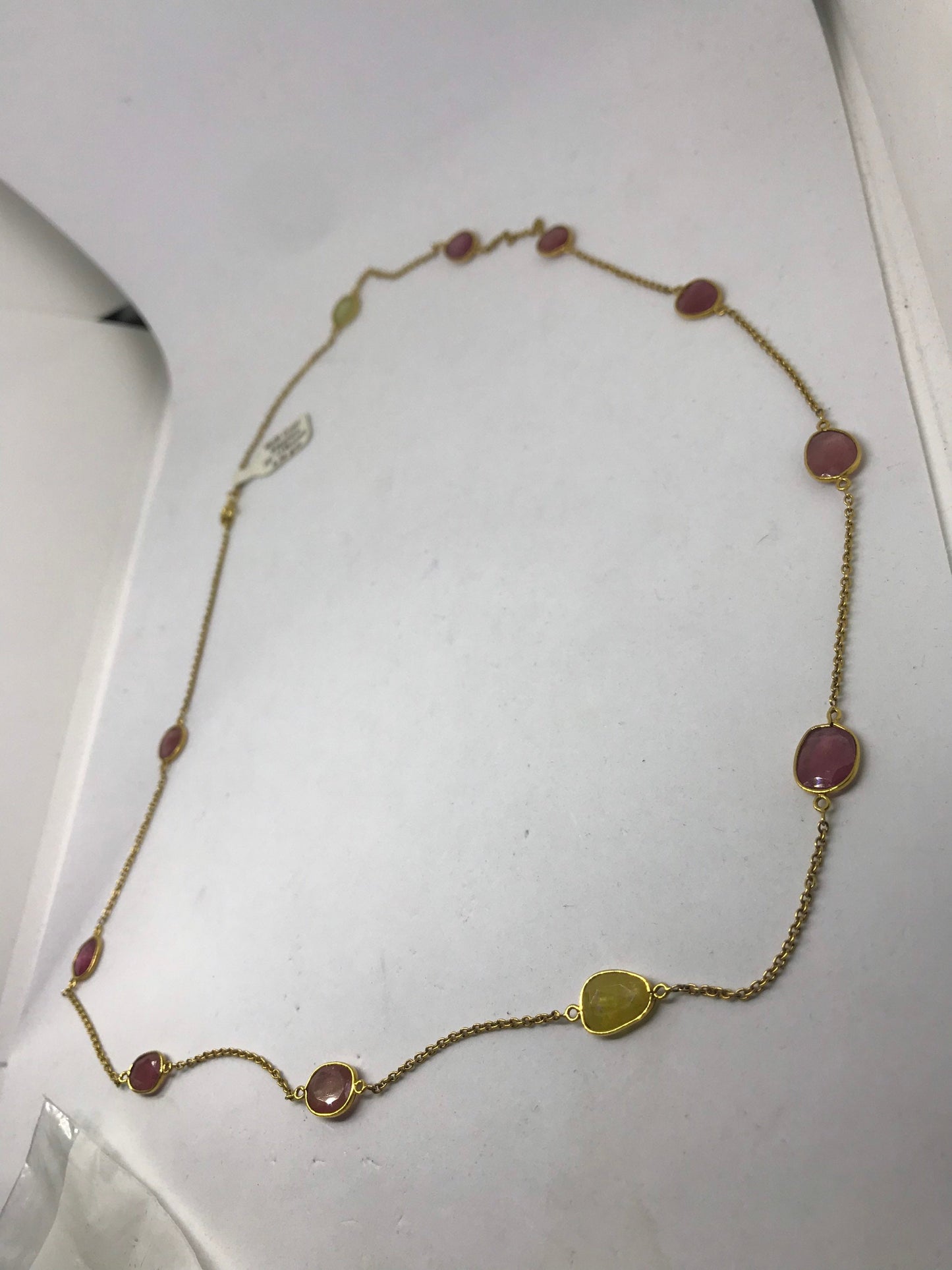 Multi Color Sapphire 18K Necklace (20.94 Carats)