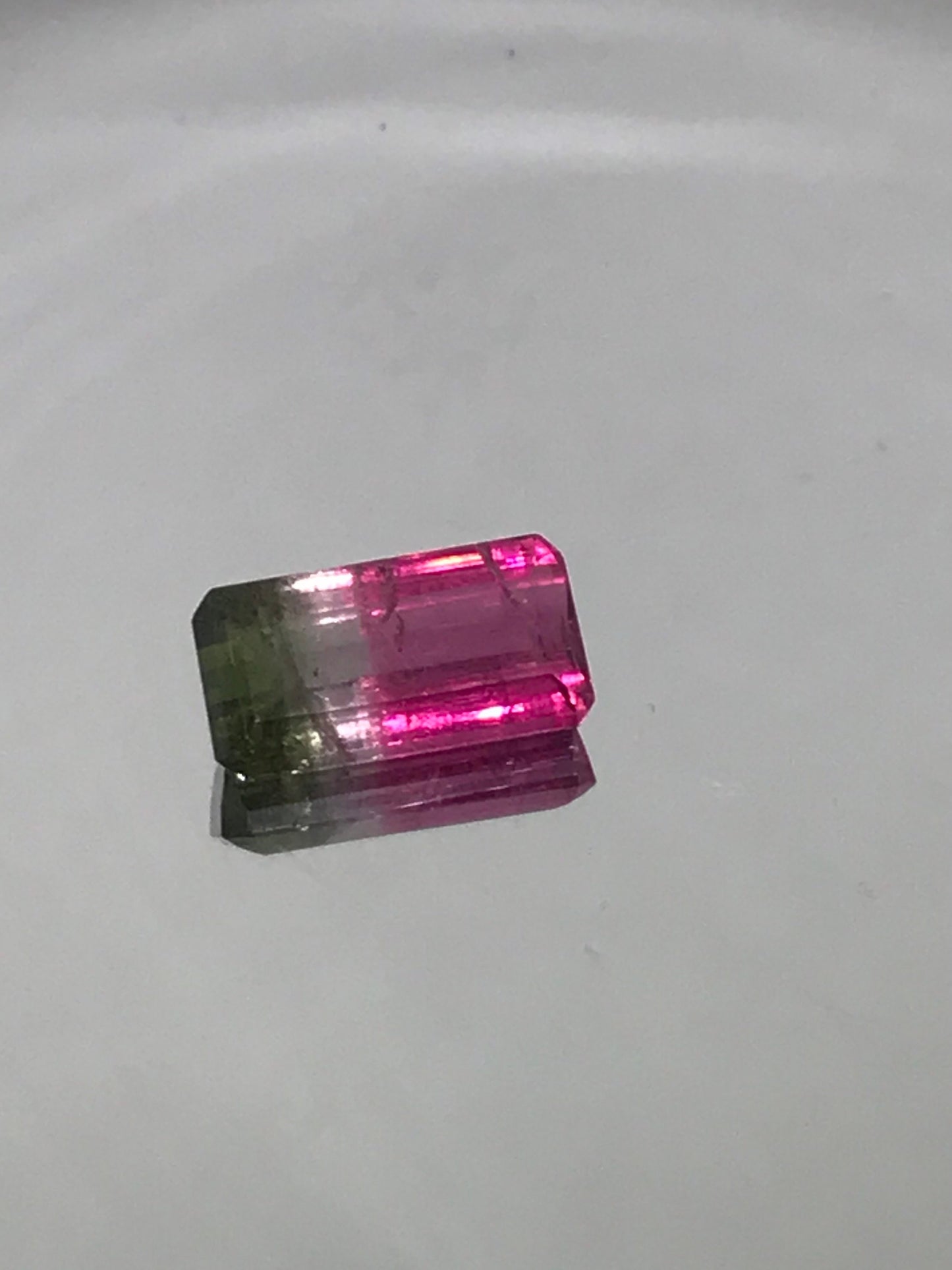 10.50 Carat Watermelon Particolor Natural Tourmaline (17.85 X 9.48 MM)