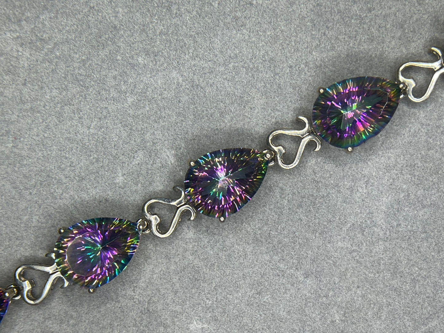 81 Carat Mystic Topaz Sterling Silver Bracelet