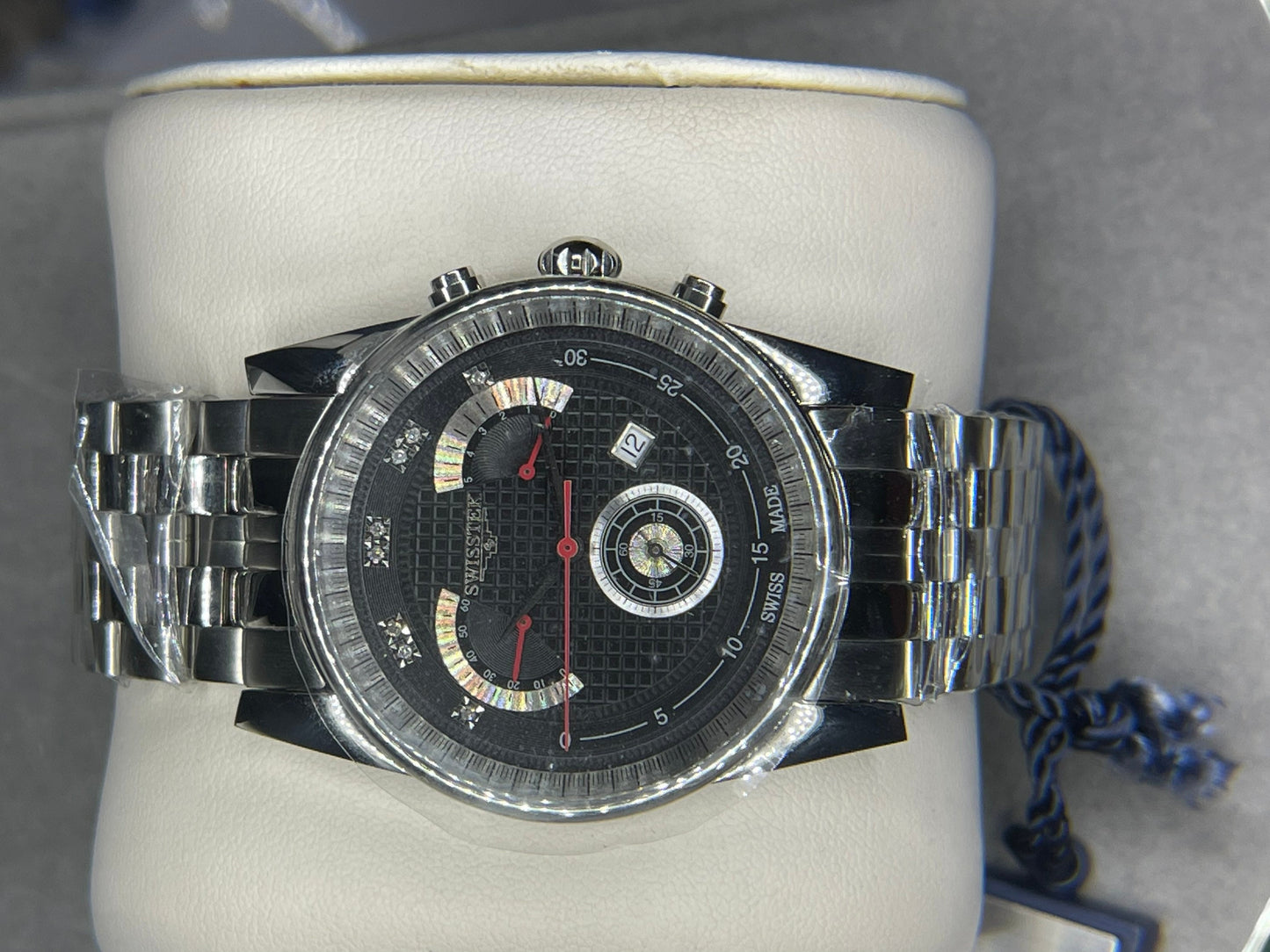 Mens Swisstek Diamond Automatic Watch